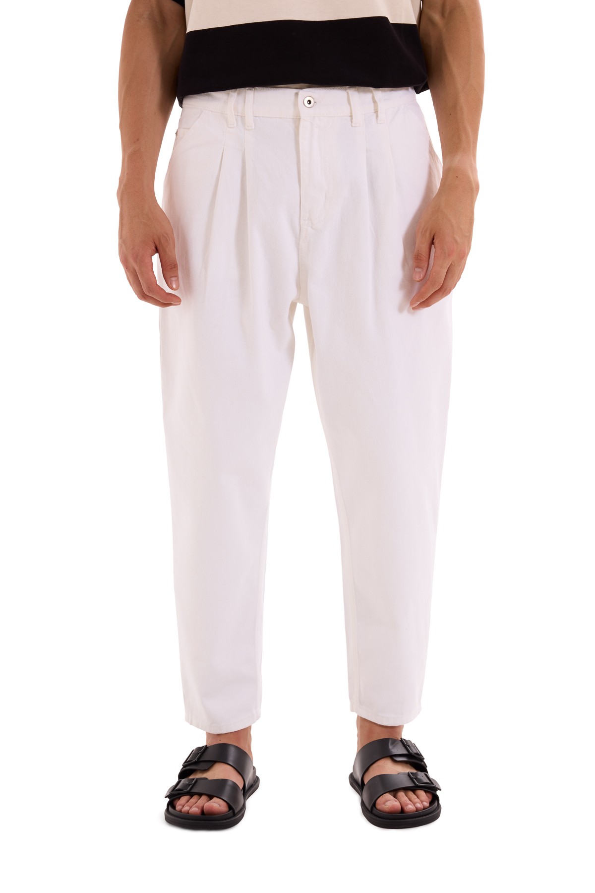 White Denim Trousers