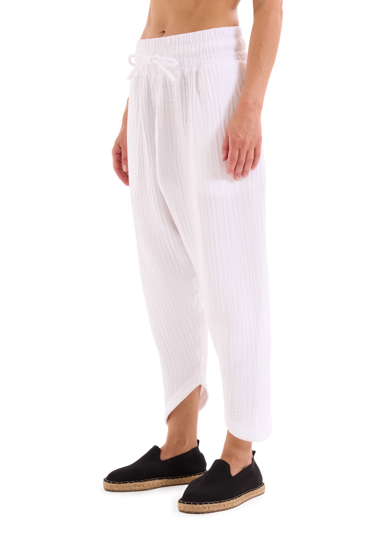 Textured Muslin Trousers