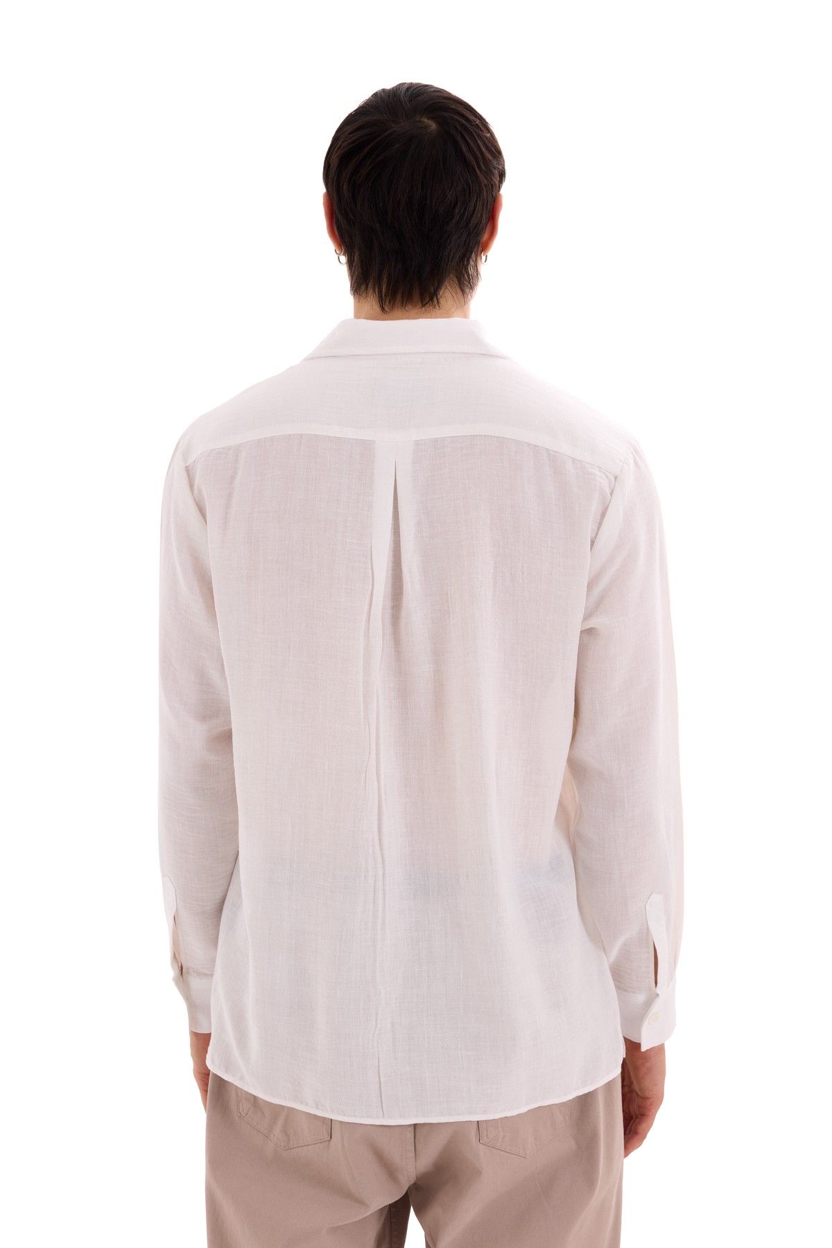 White Oversize Linen Shirt