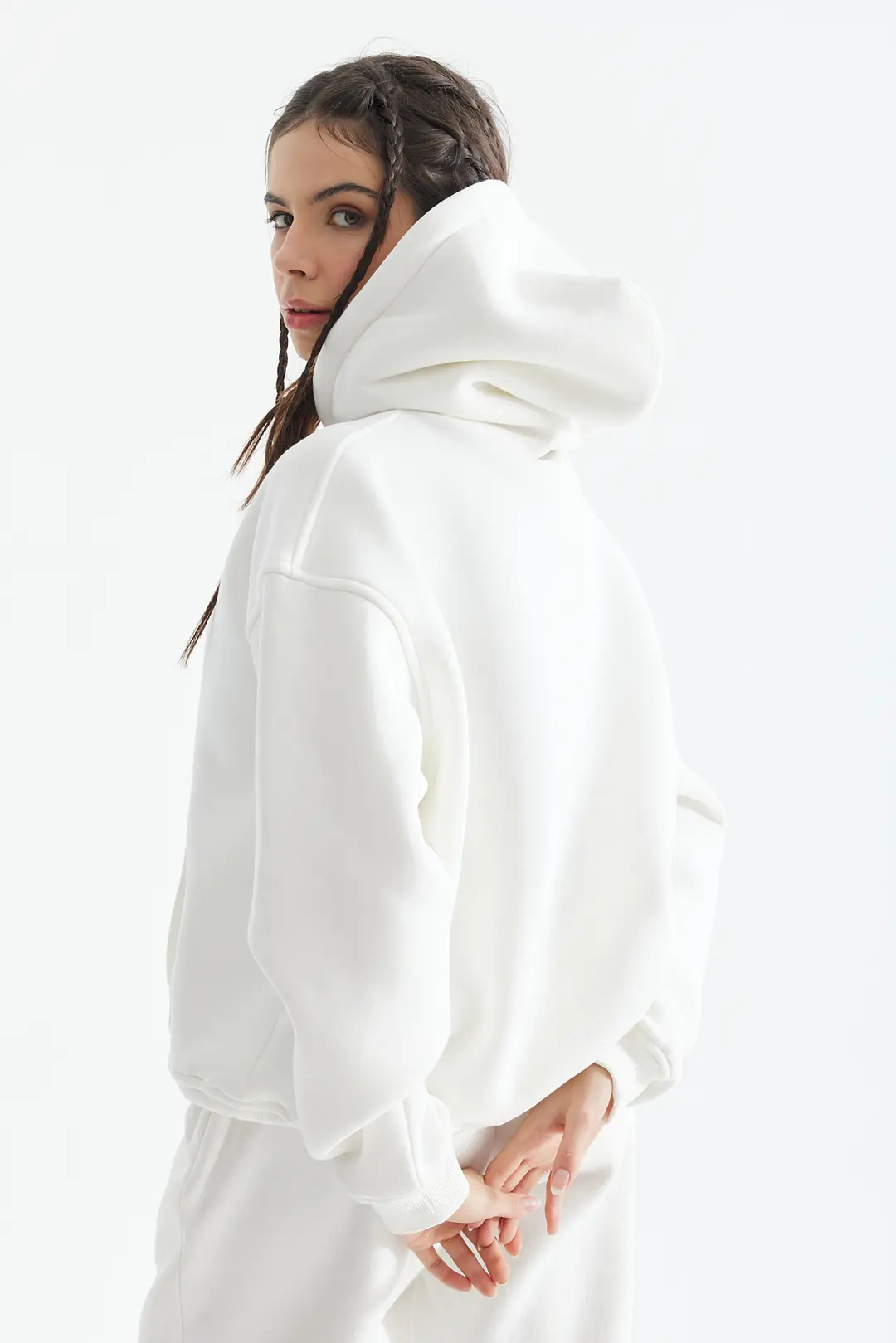 White Hooded Sweatshirt K