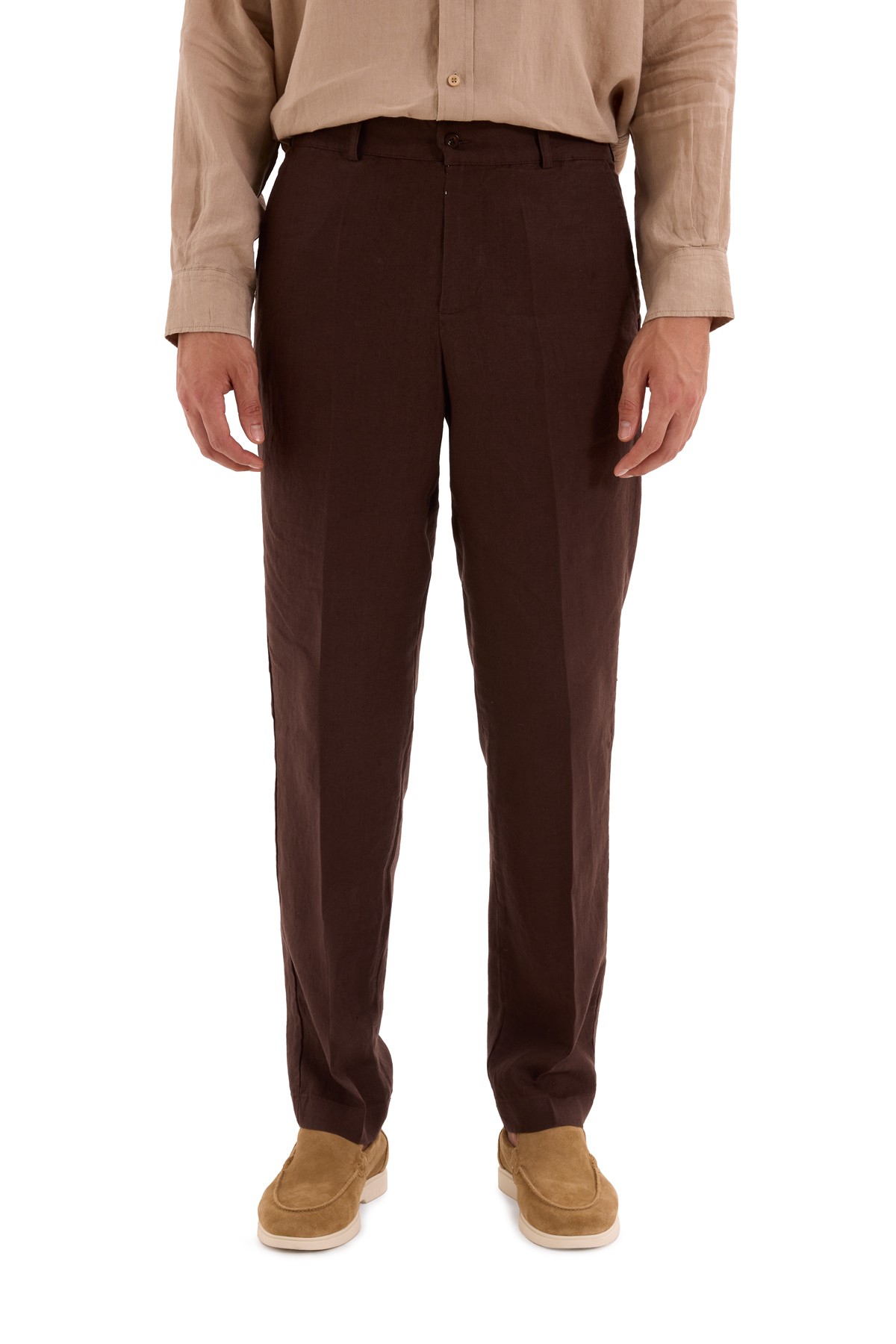 100% Linen Straight Cut Trousers