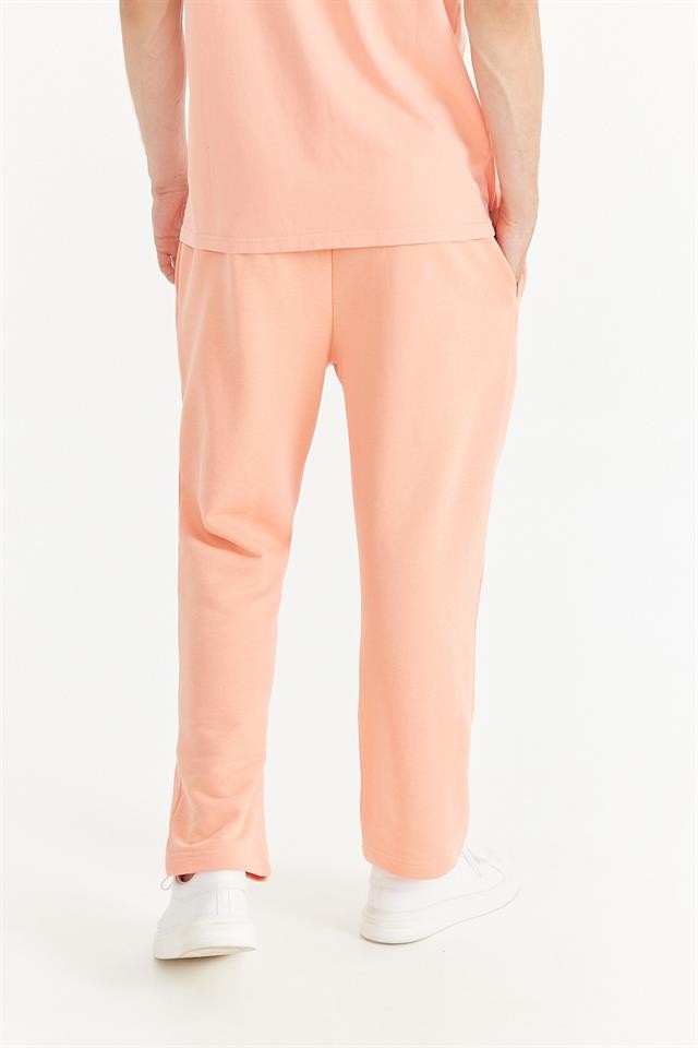 Peach Pink Embroidery Detailed Jogger