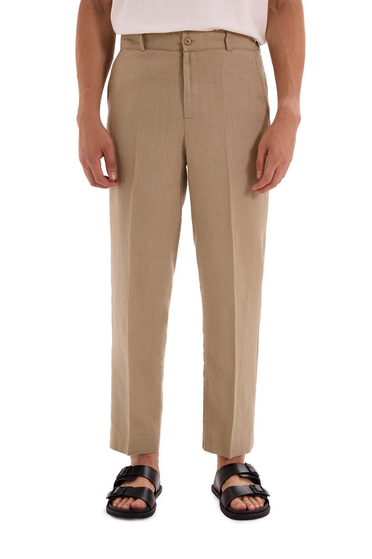 100% Linen Straight Cut Trousers