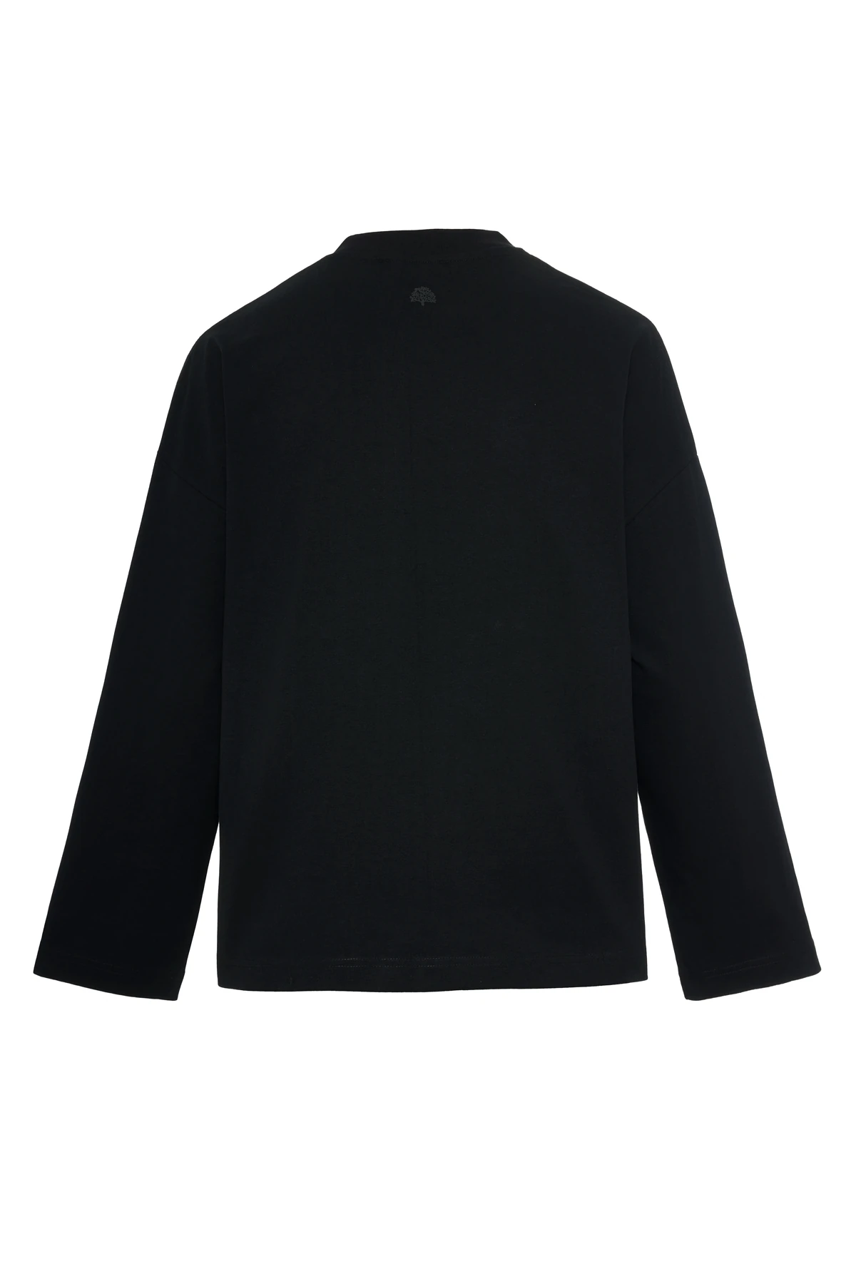 Loose Longsleeve Basic T-Shirt Siyah