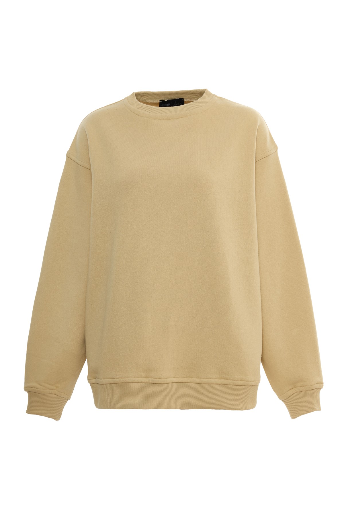 Beige Crew Neck Sweatshirt K