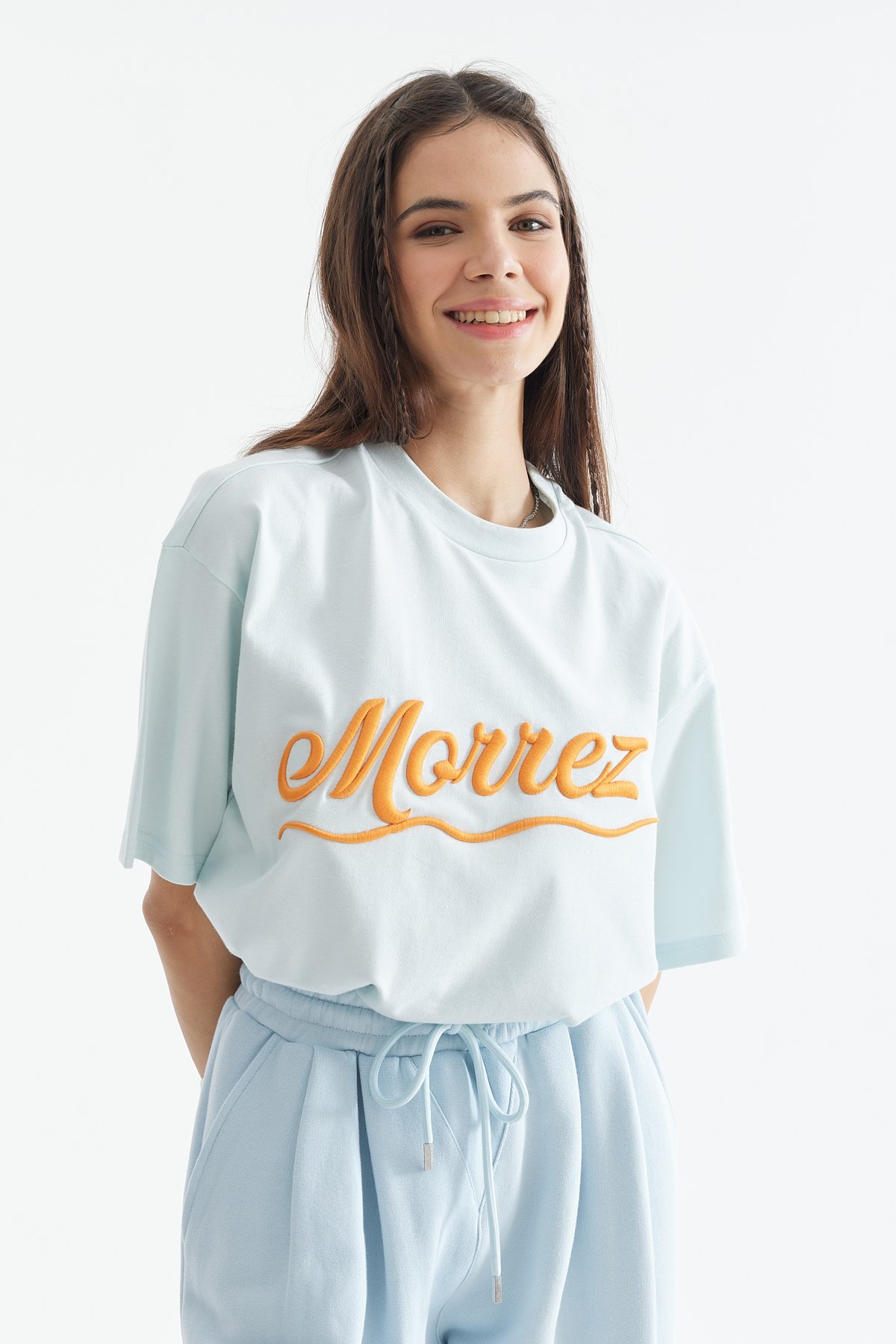 Morrez Orange Embroidered T-Shirt K