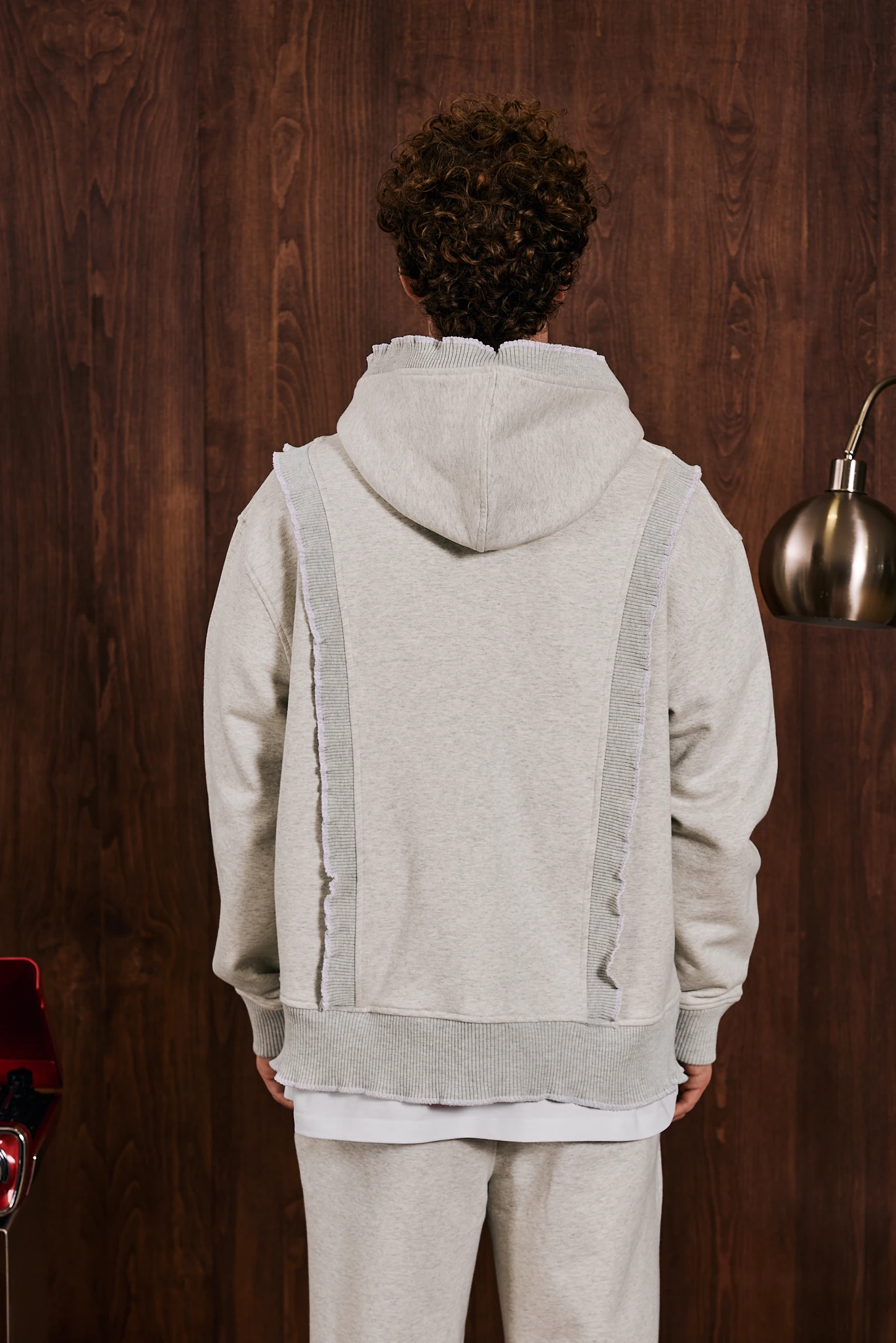 Loop Edge Triko Detaylı Fermuarlı Sweatshirt Gri