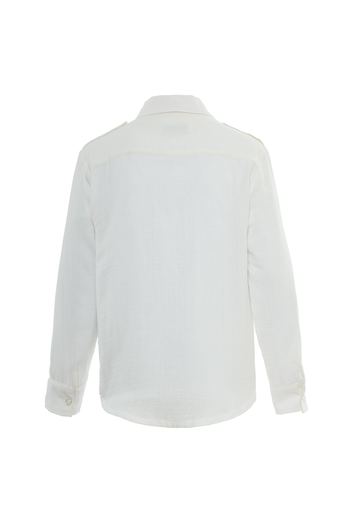 Muslin Shirt K with Metal Logo