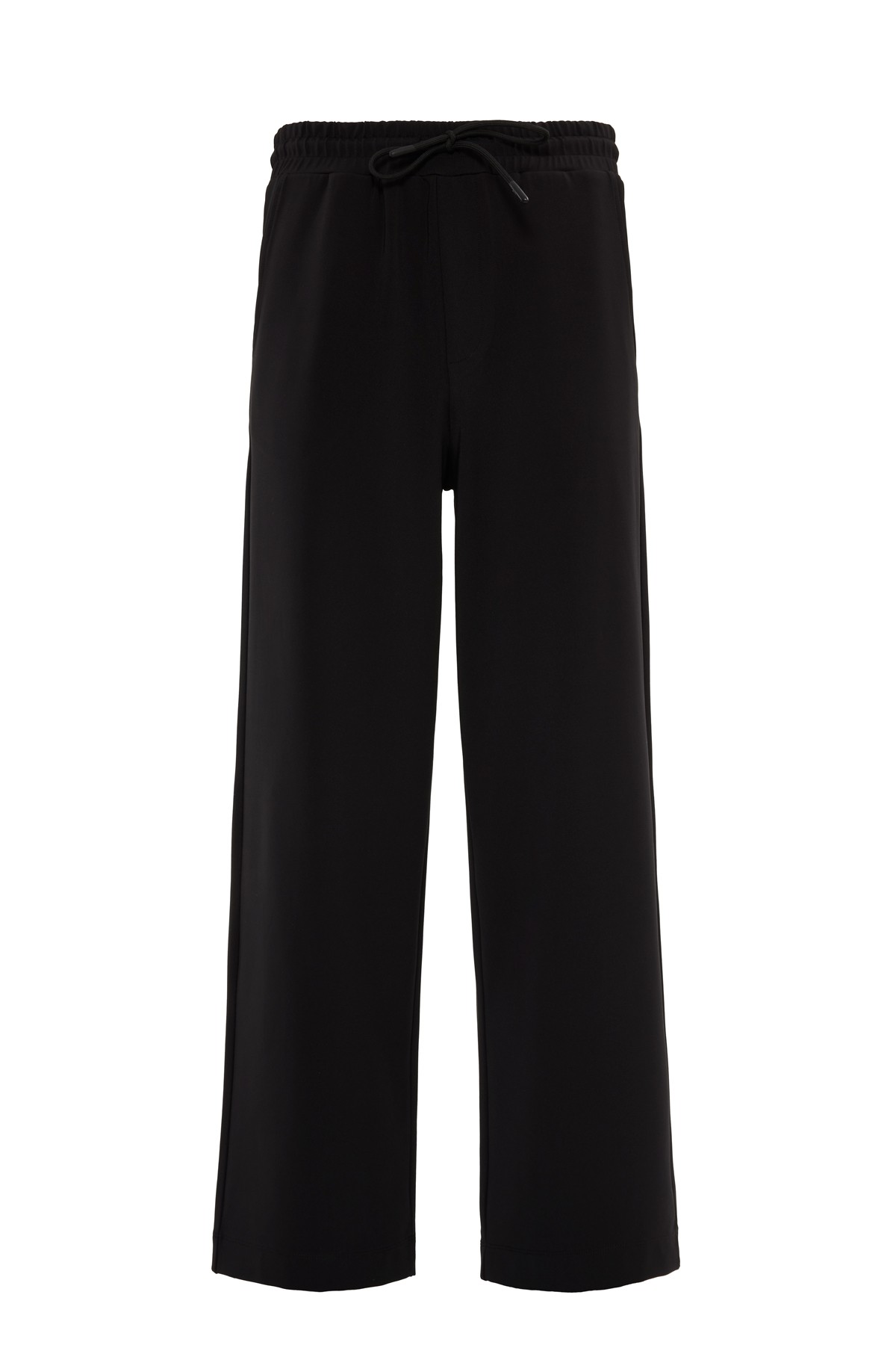 Wide Leg Interlock Trousers