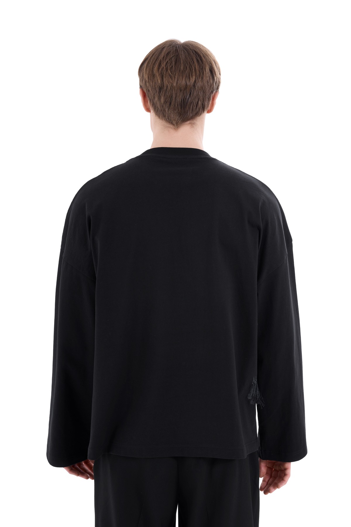 Nomad Spirit Embroidered Detailed Long Sleeve T-shirt Black