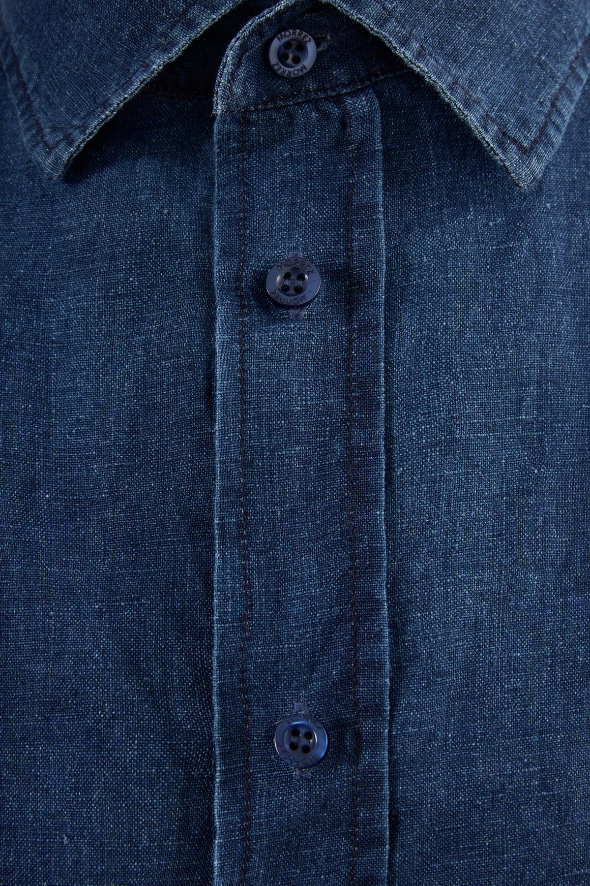 100% Linen Denim Look Shirt