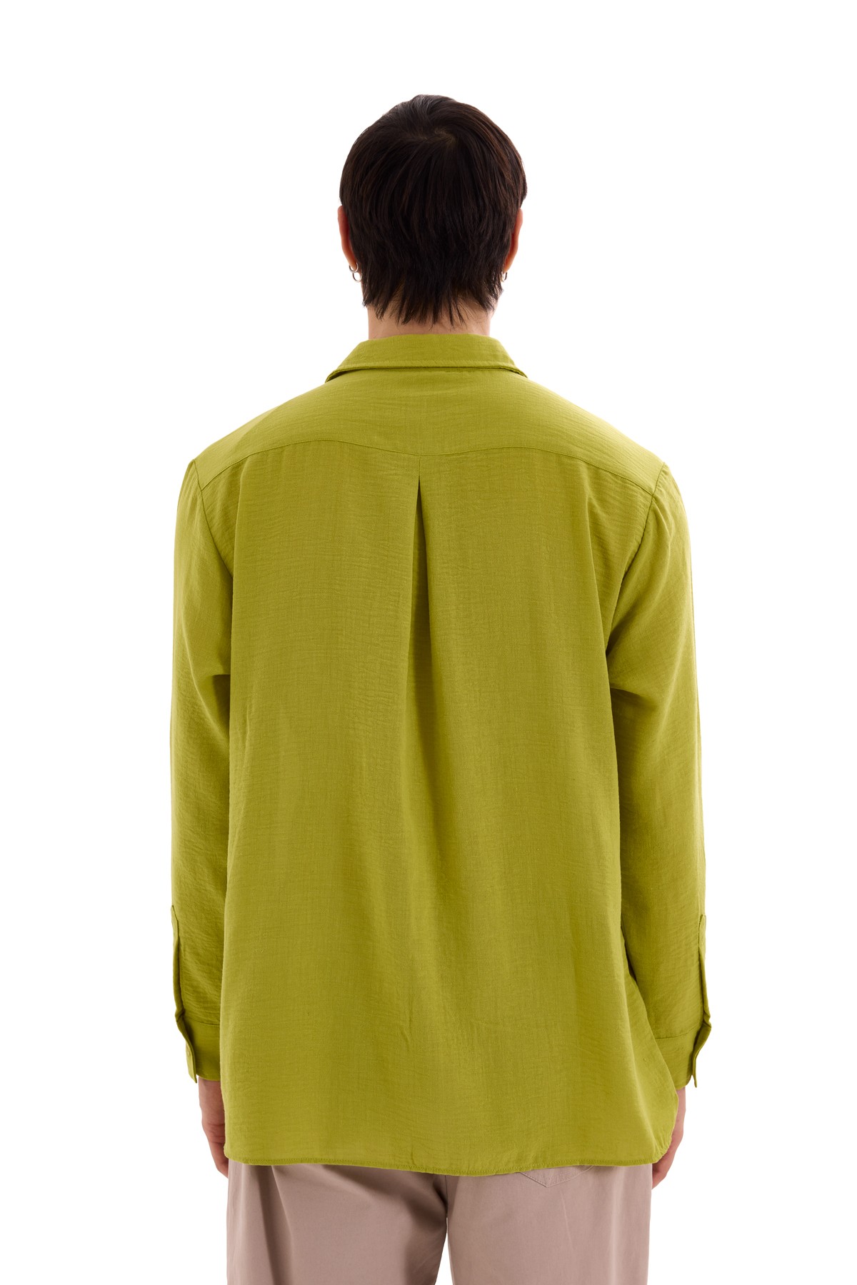 Green Oversize Linen Shirt