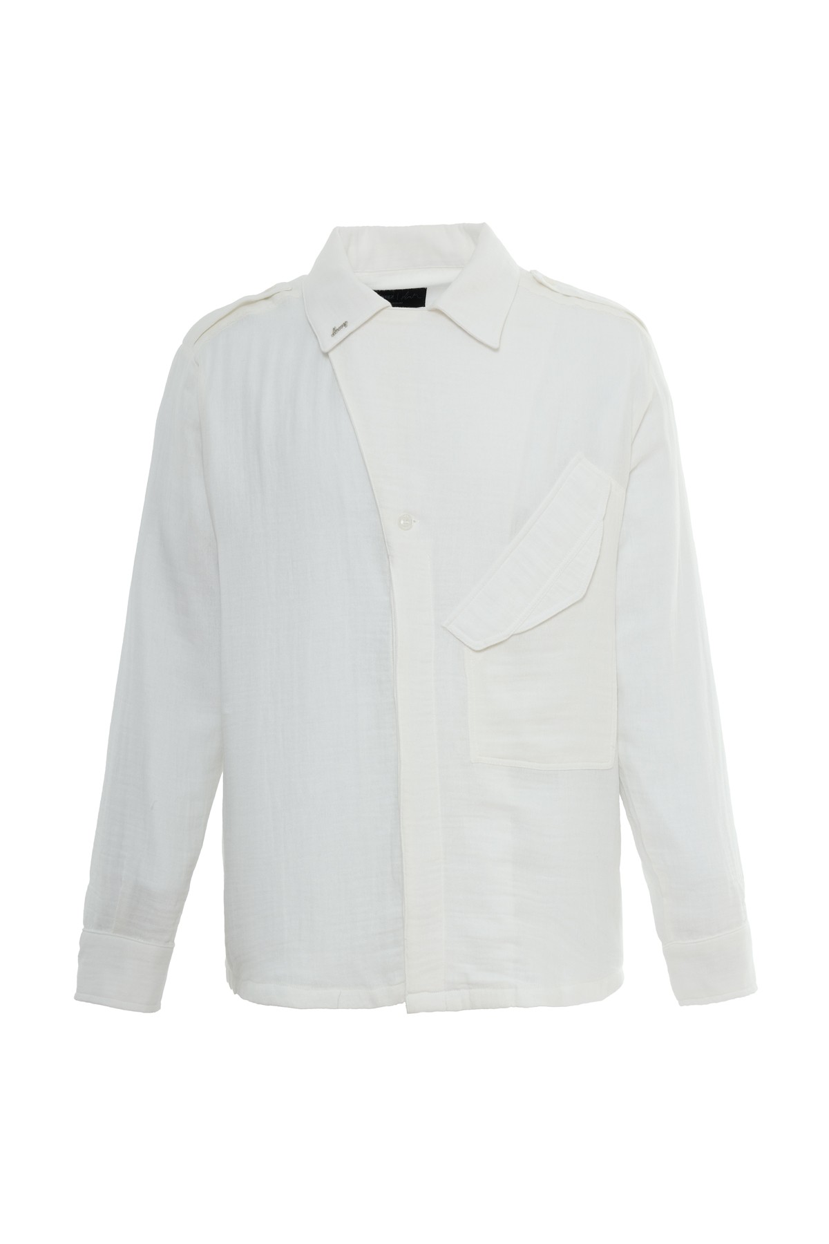 Muslin Shirt K with Metal Logo