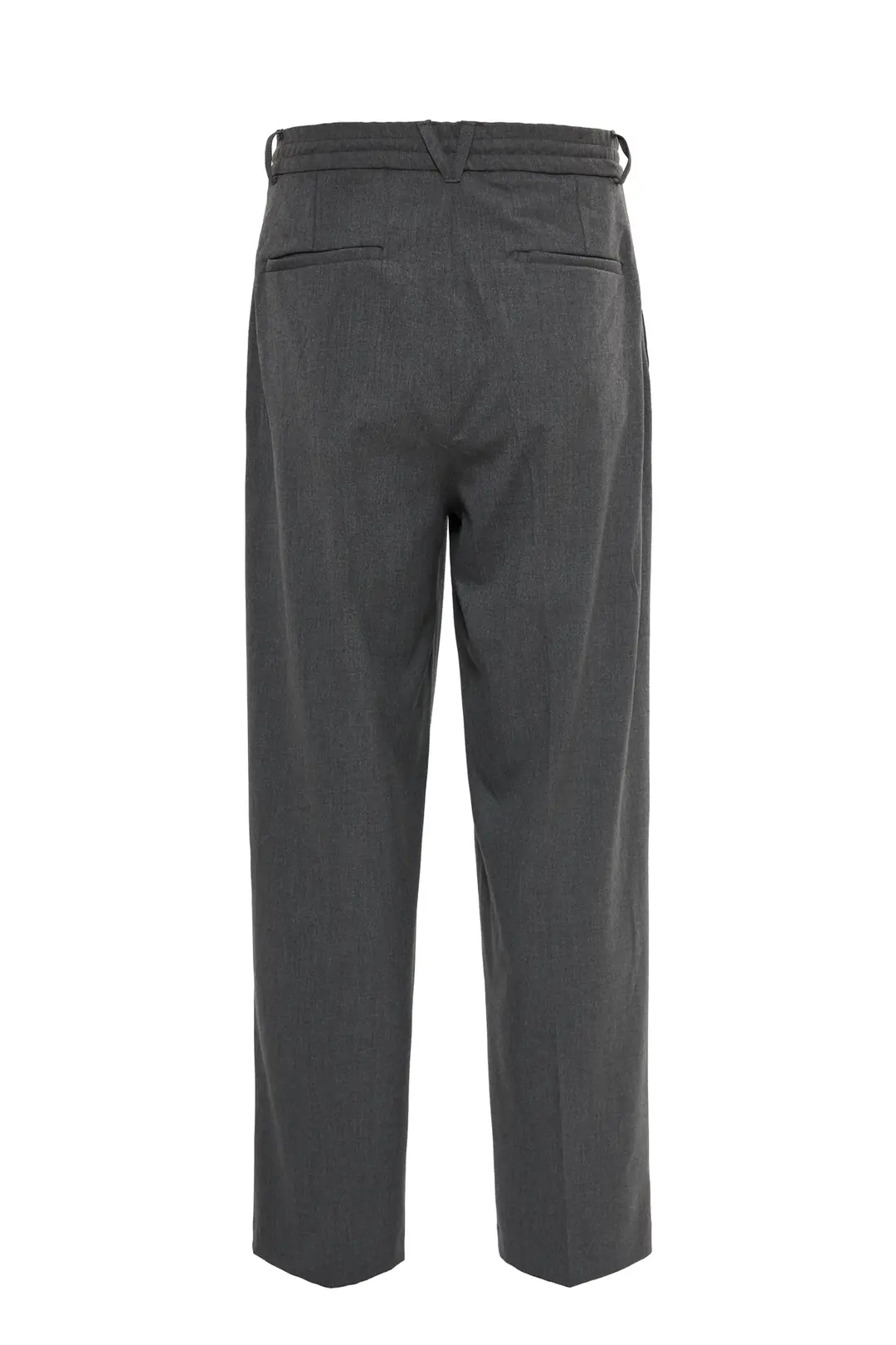 Anthracite Pleated Woven Trousers