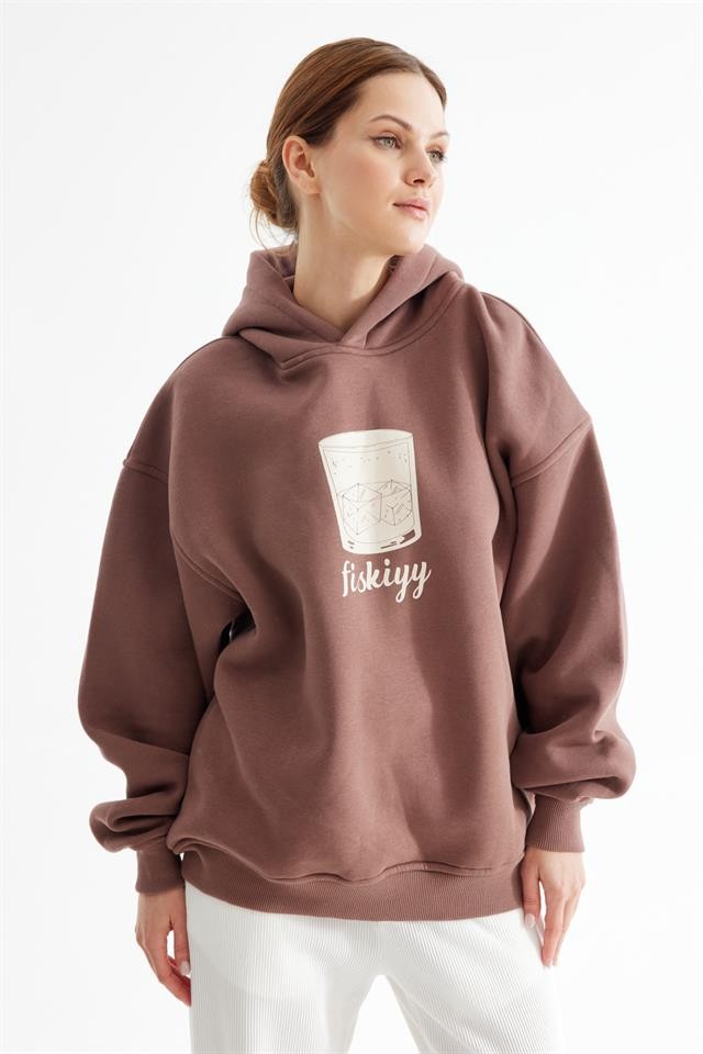 Fisky Printed Hooded Sweatshirt K