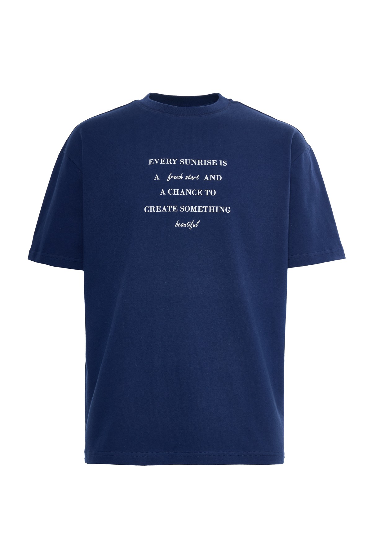 Navy Blue Printed T-Shirt