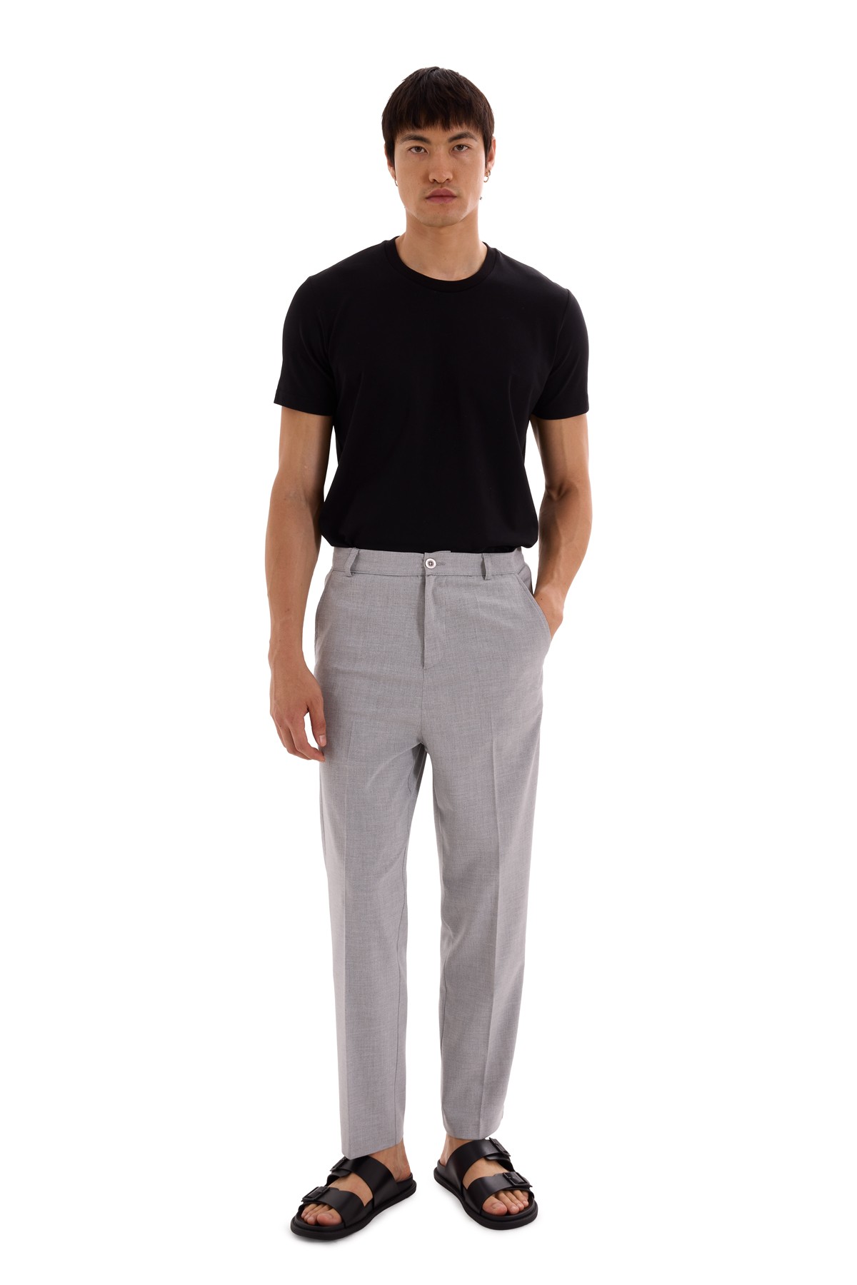 Wide Leg Woven Trousers