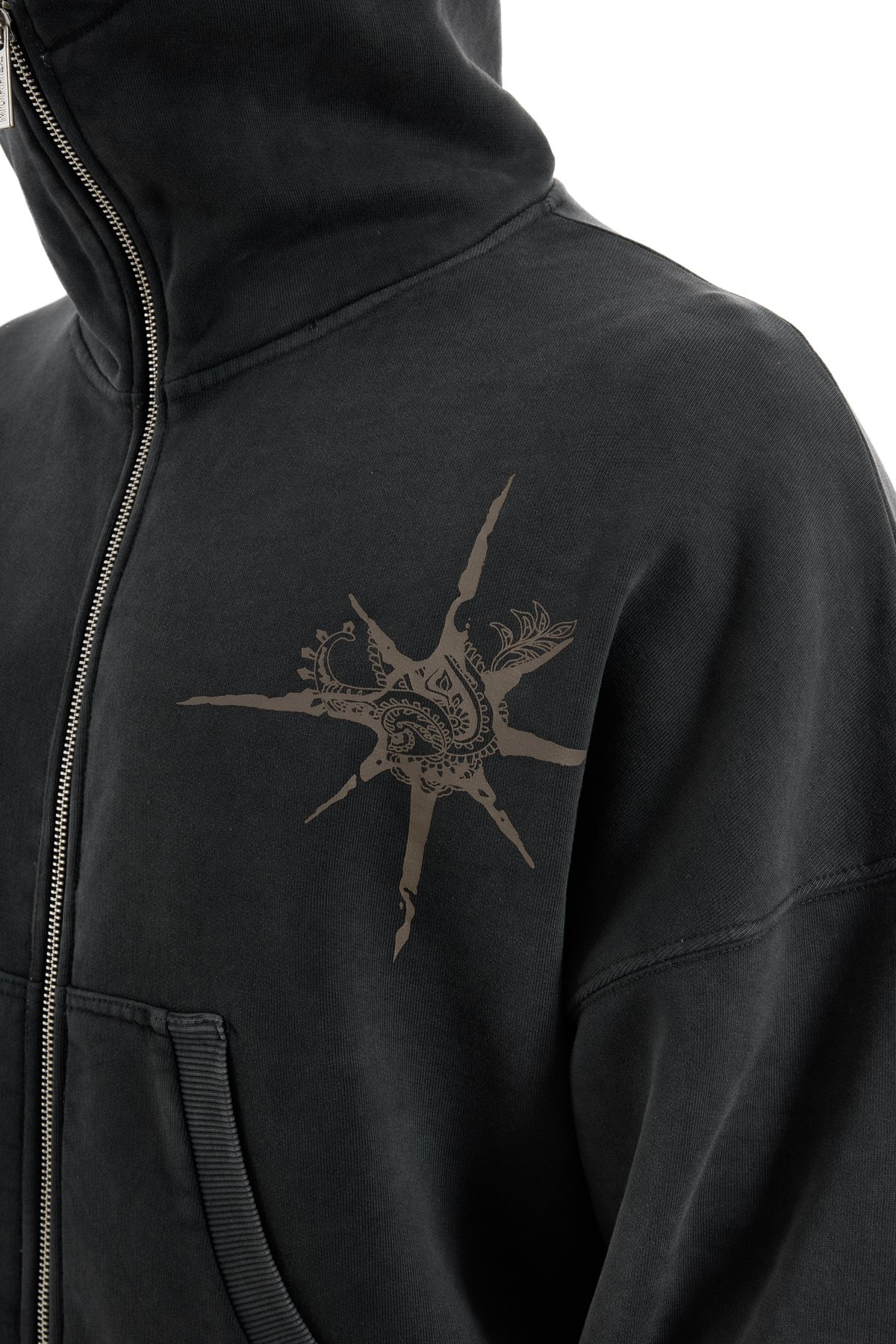 Sparkle Paisley Wahed Baskı Detaylı Fermuarlı Sweatshirt