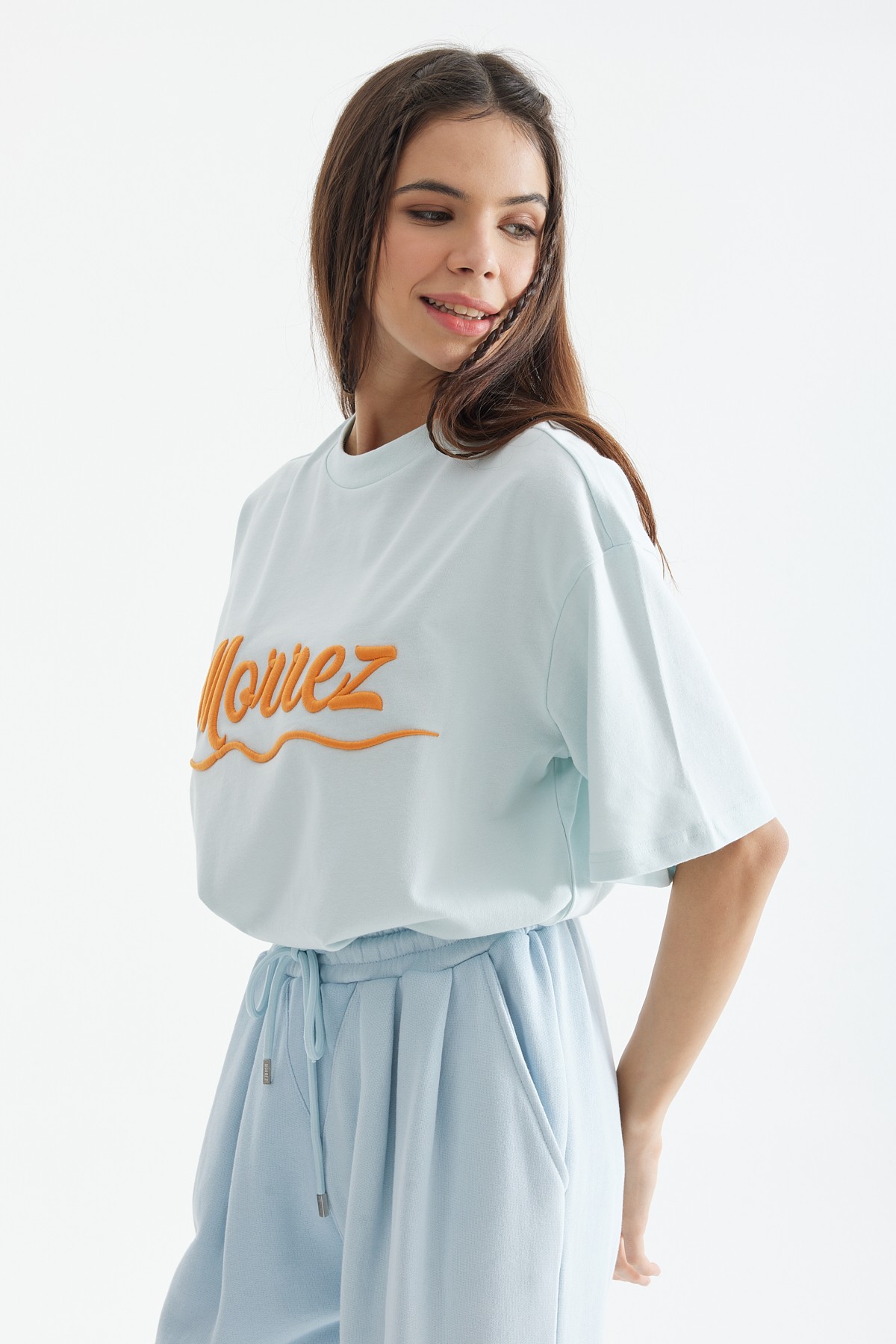 Morrez Orange Embroidered T-Shirt K