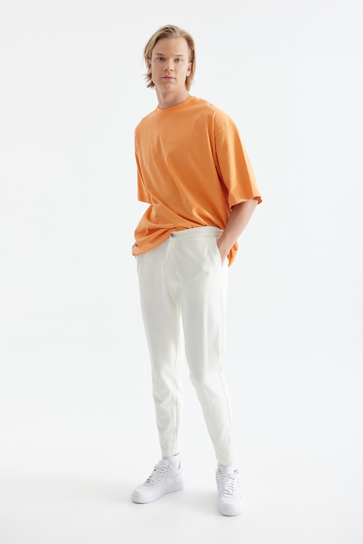 Orange T-Shirt with Ethnic Pattern on the Back