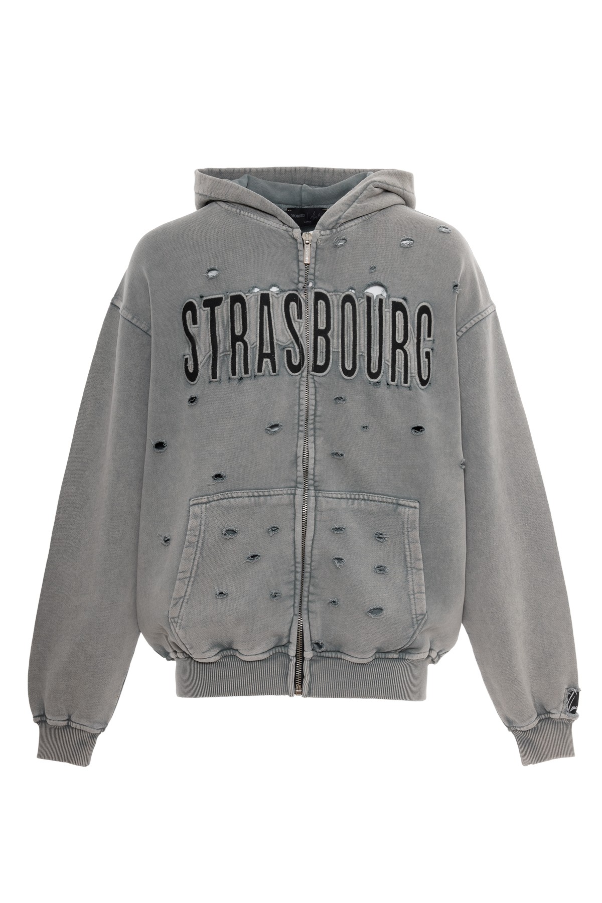 Strasburg Gray Washed Hooded Jacket