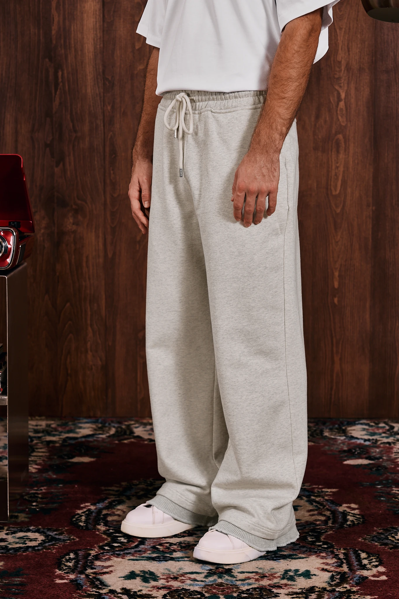 Loop Edge Triko Detaylı Sweatpant Gri