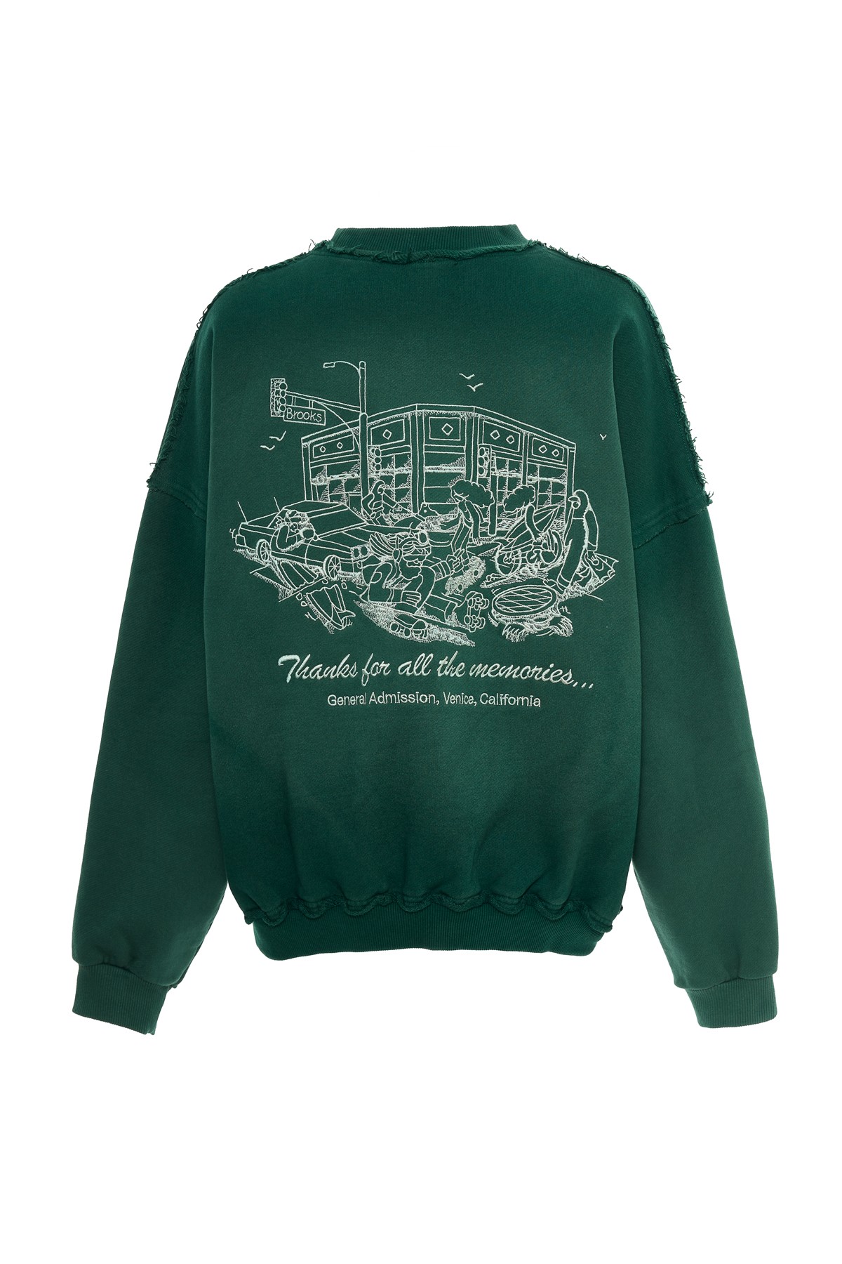 Rusty Drive Green Spray Paint Nakış Detaylı Sweatshirt K