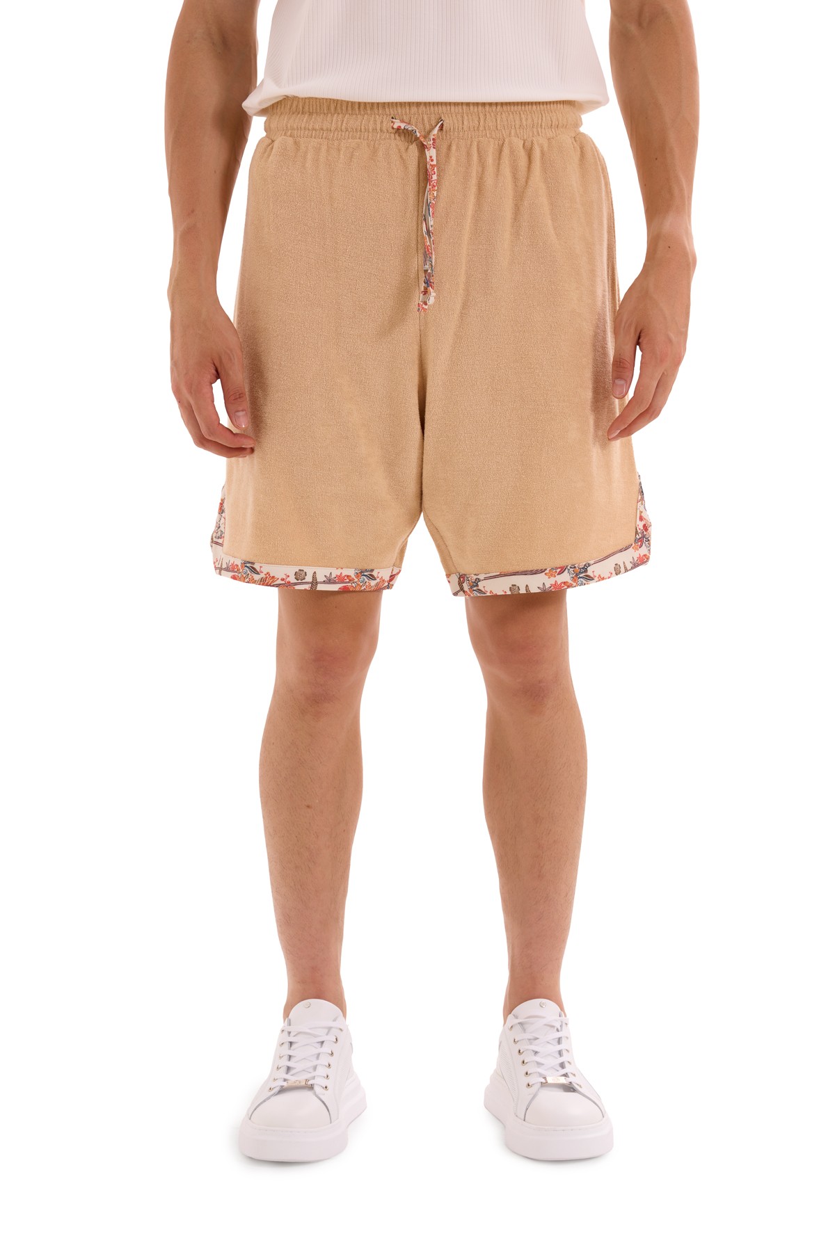 Terry Cloth Patterned Shorts