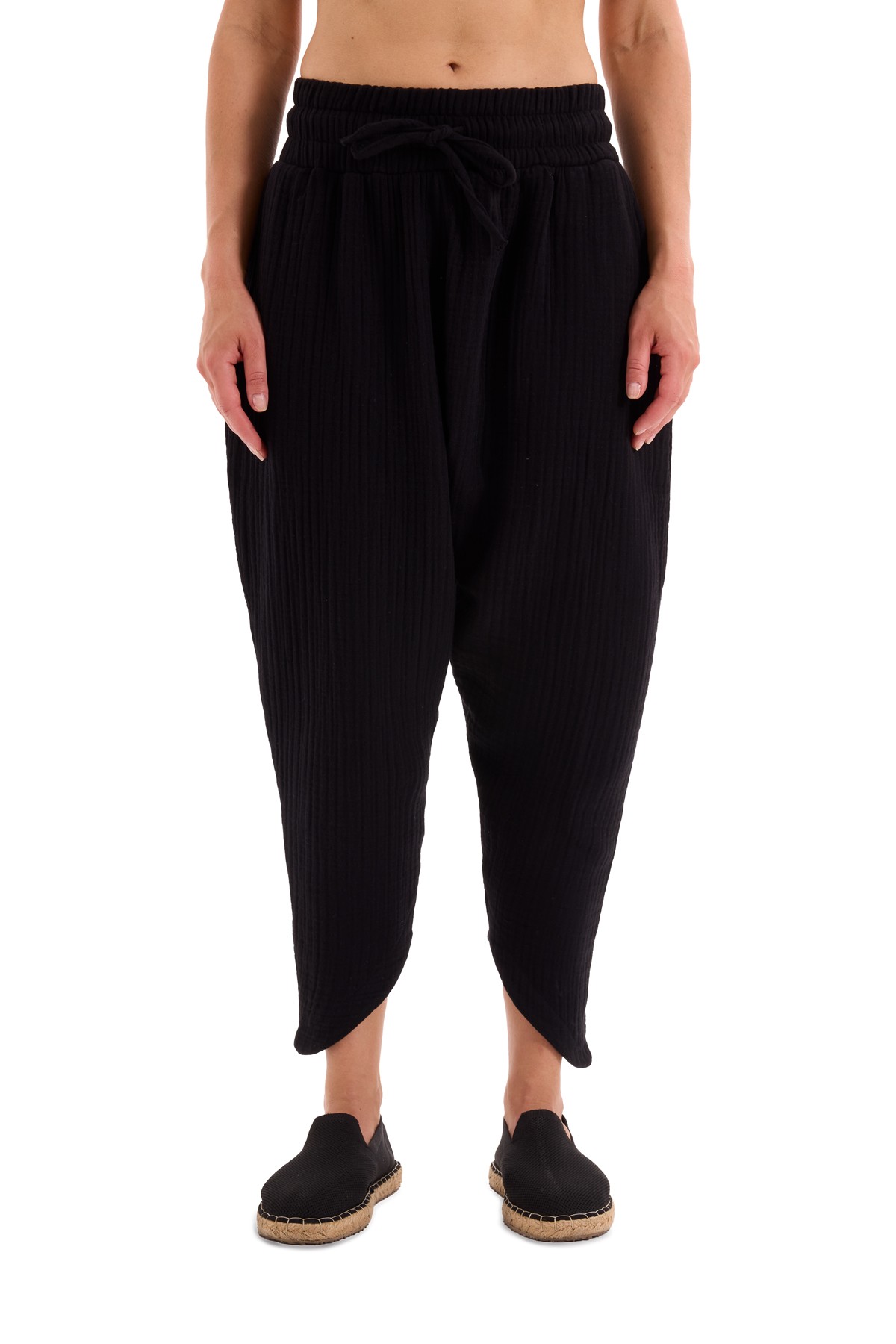 Textured Muslin Trousers