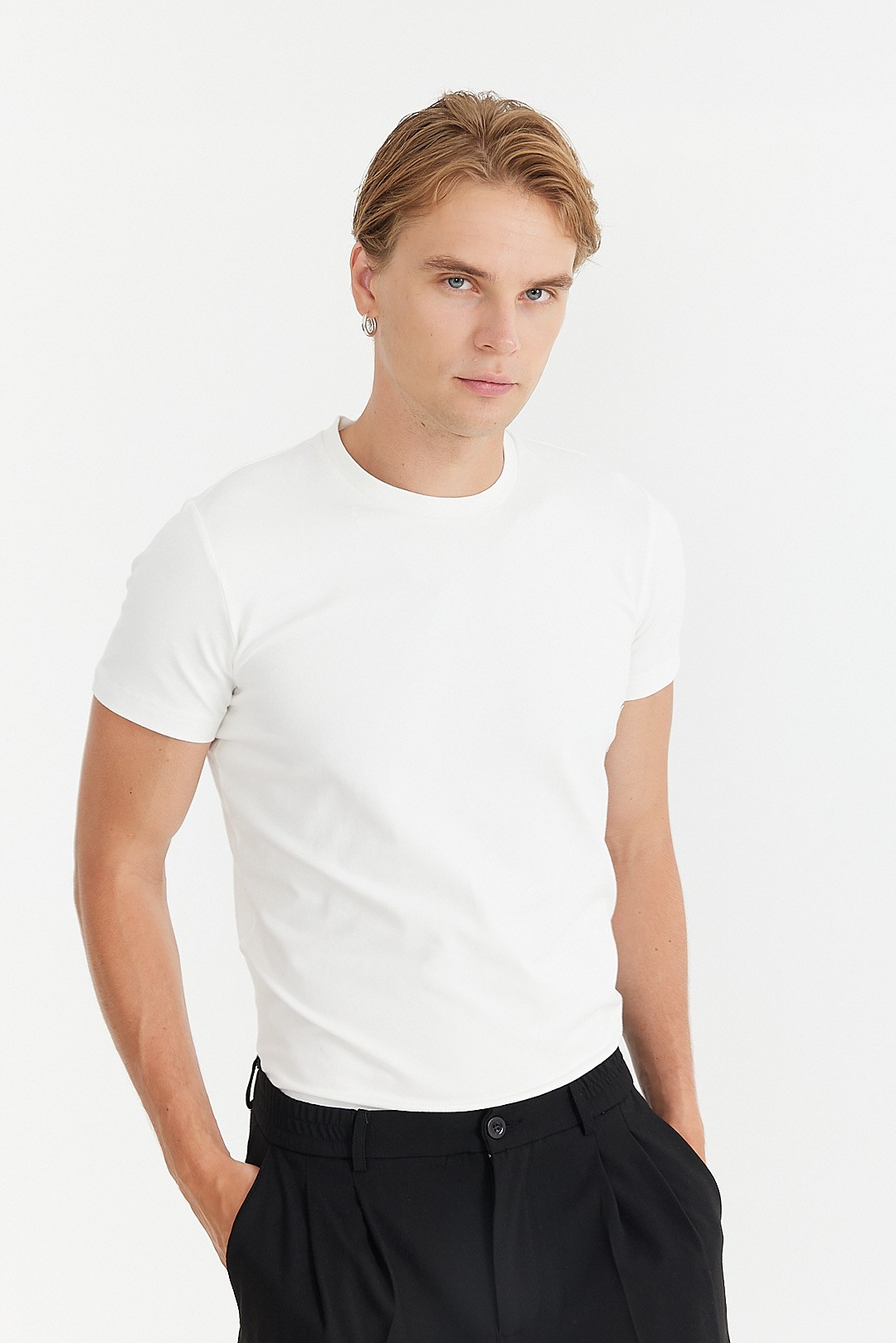 Ecru Cotton T-Shirt