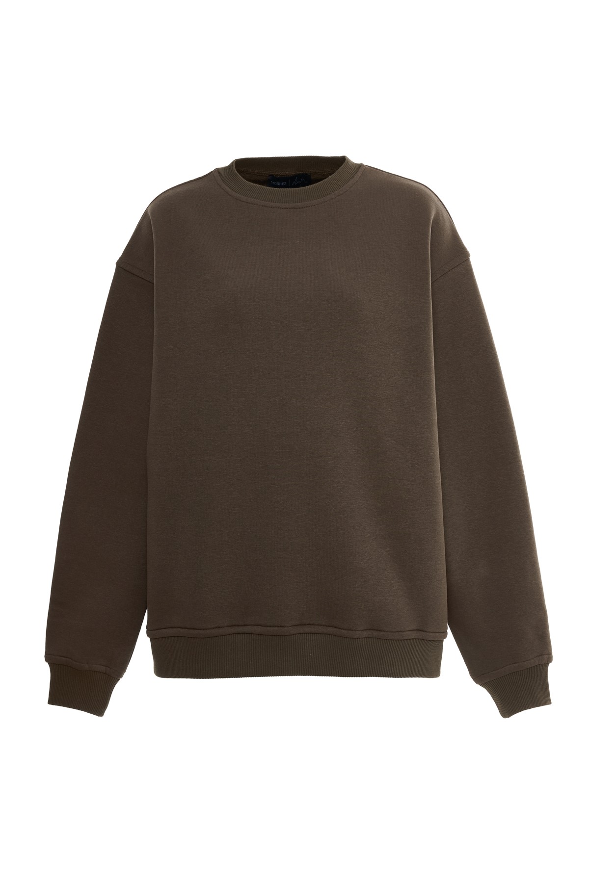 Kahverengi Bisiklet Yaka Sweatshirt K