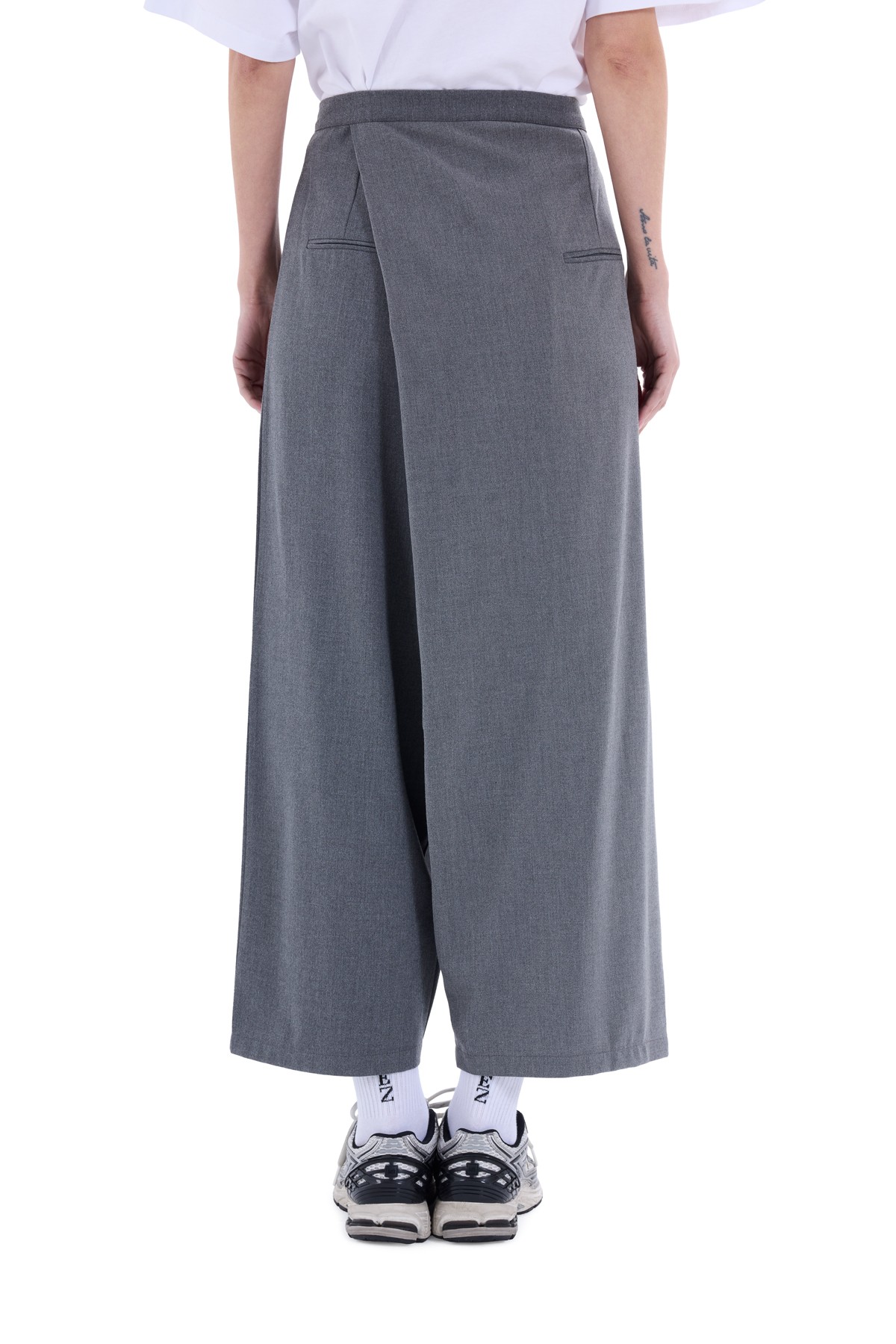 Rafe Asymmetric Wrap Pantolon Antrasit K