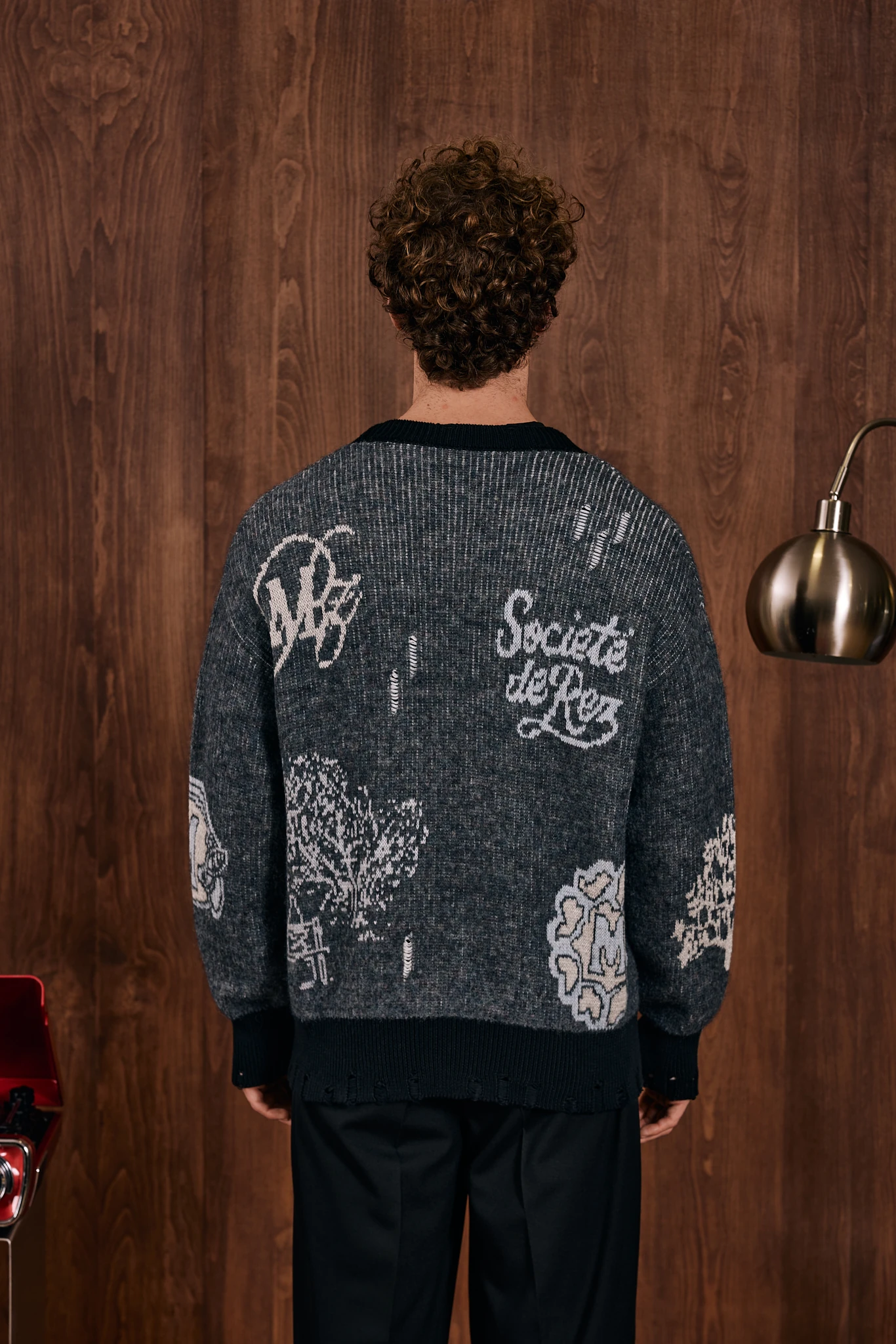 Société Heritage Jakarlı Triko Hırka Siyah