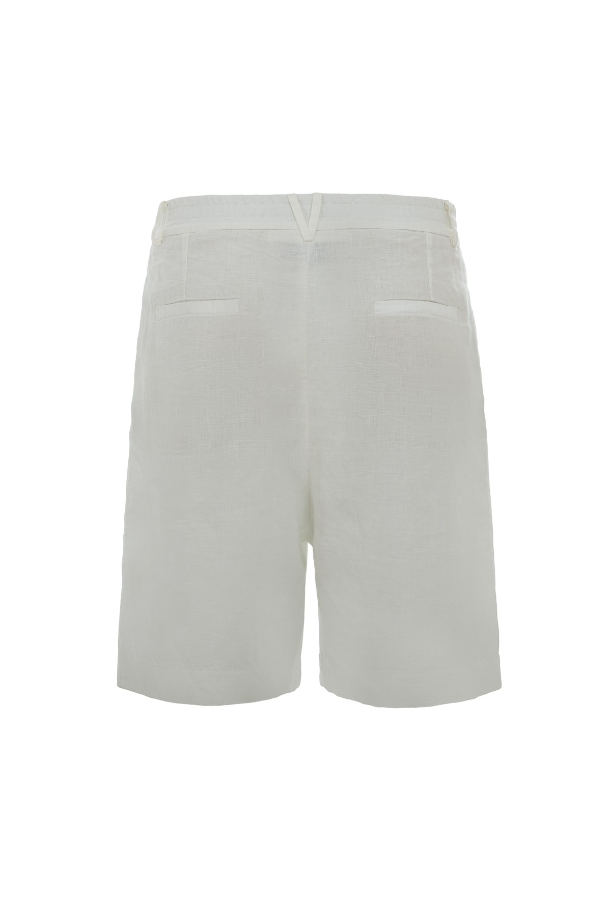 100% Linen Pleated Shorts