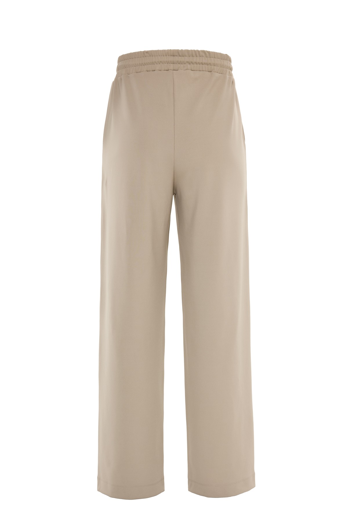 Wide Leg Interlock Trousers