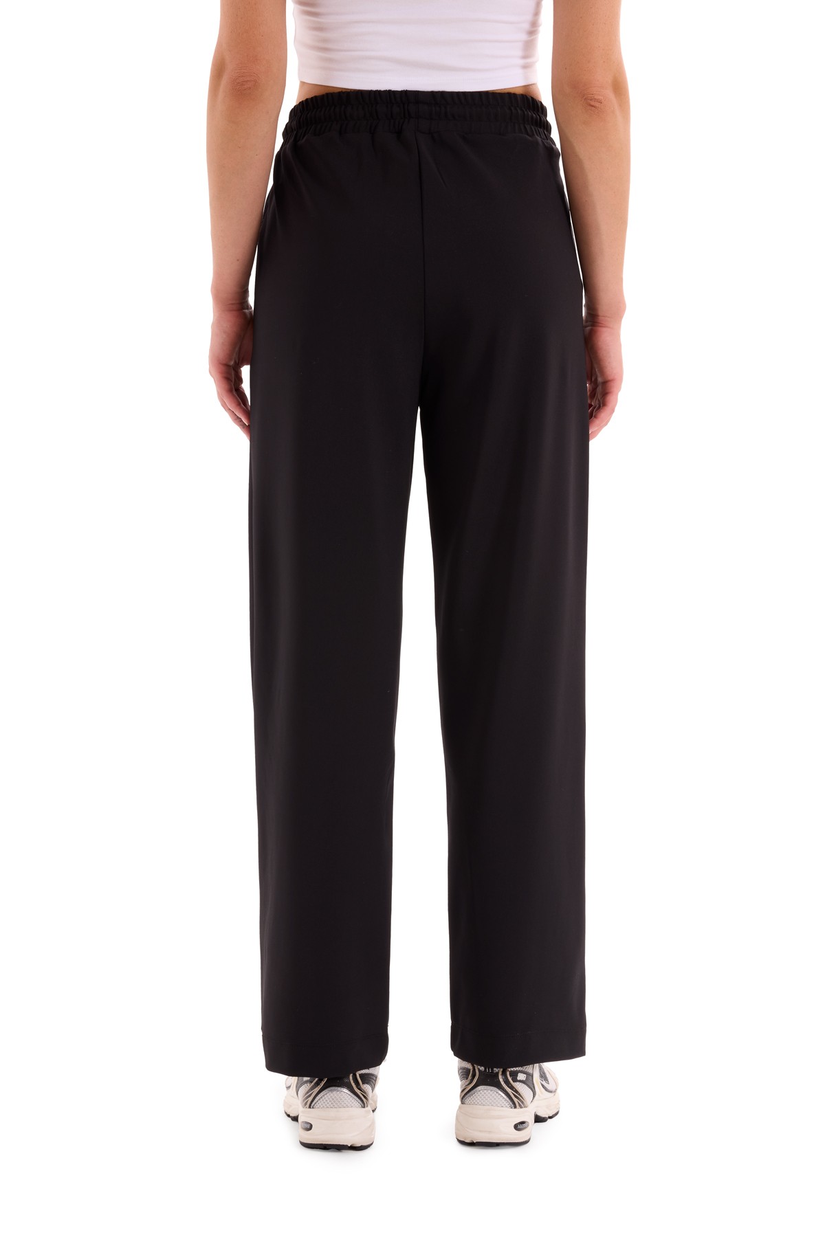 Wide Leg Interlock Trousers