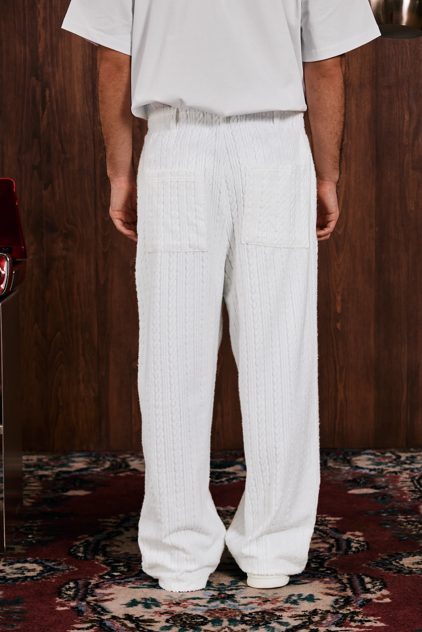 Hold Your Stories Havlu Kumaş Sweatpant Beyaz