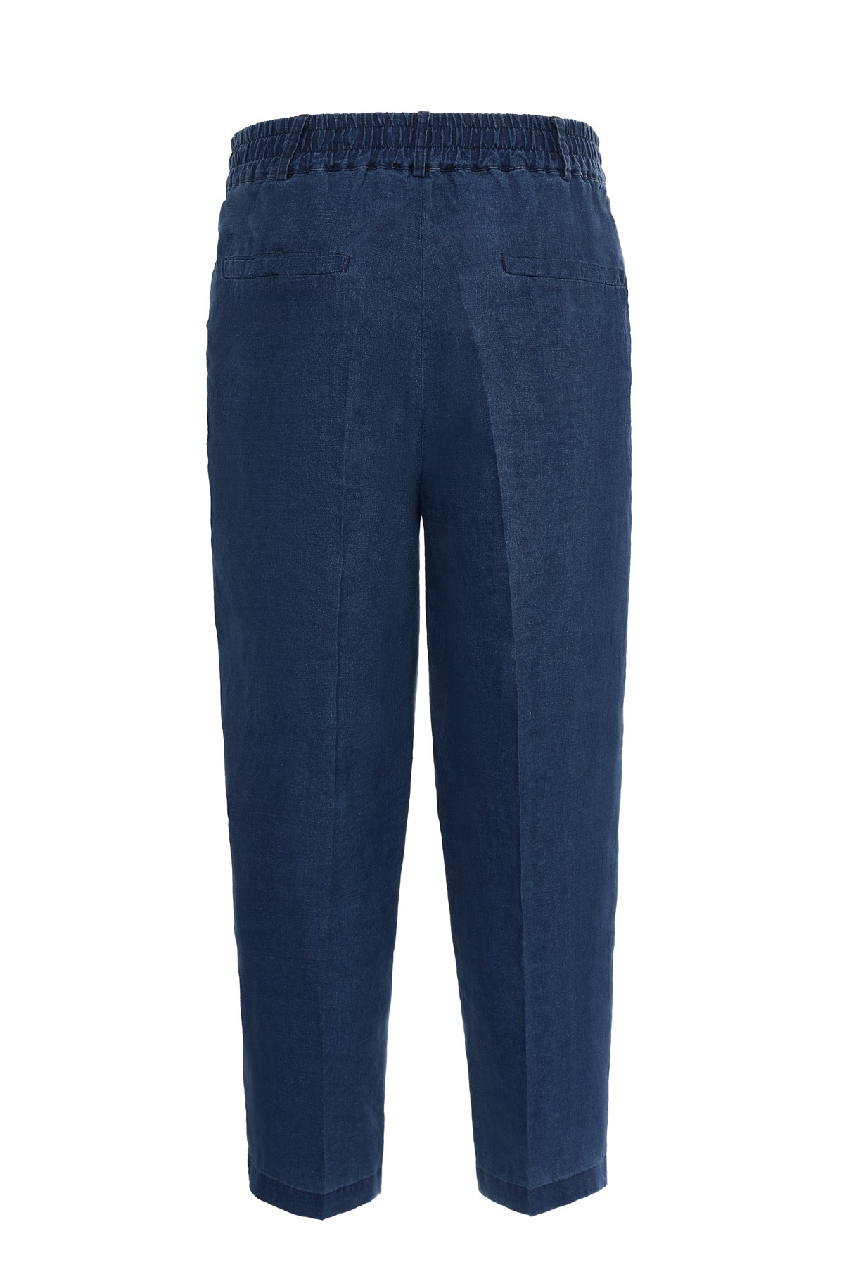 100% Linen Denim Look Trousers