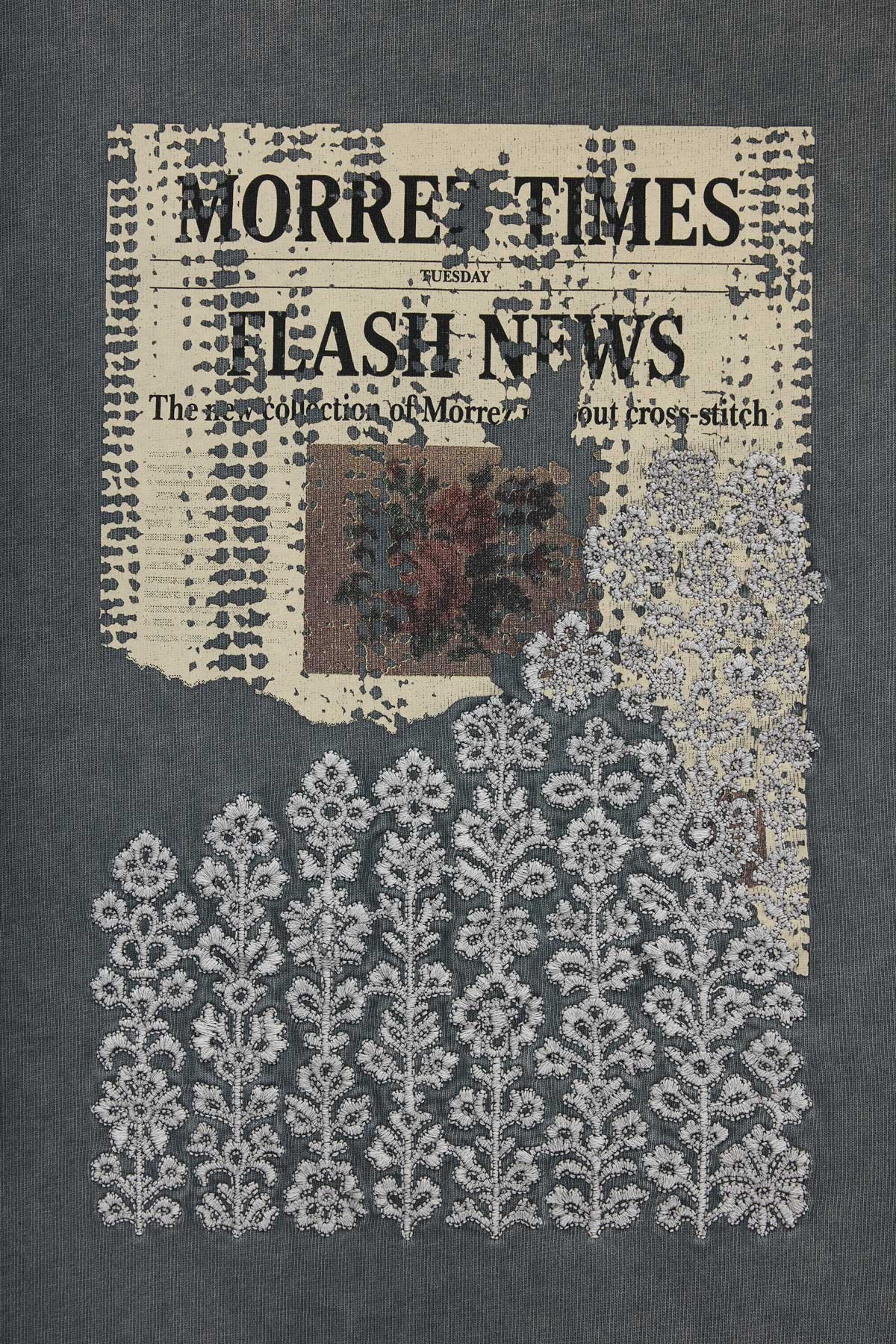 Flash News Anthracite Washed T-Shirt