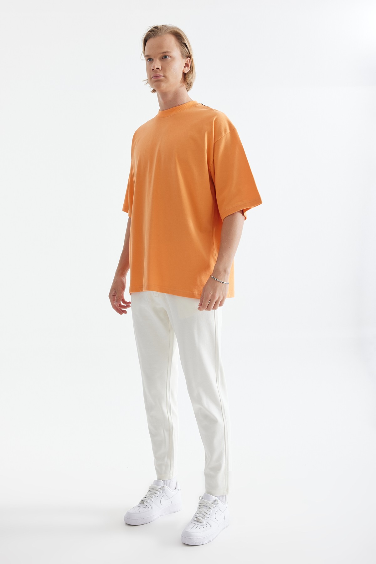 Orange T-Shirt with Ethnic Pattern on the Back