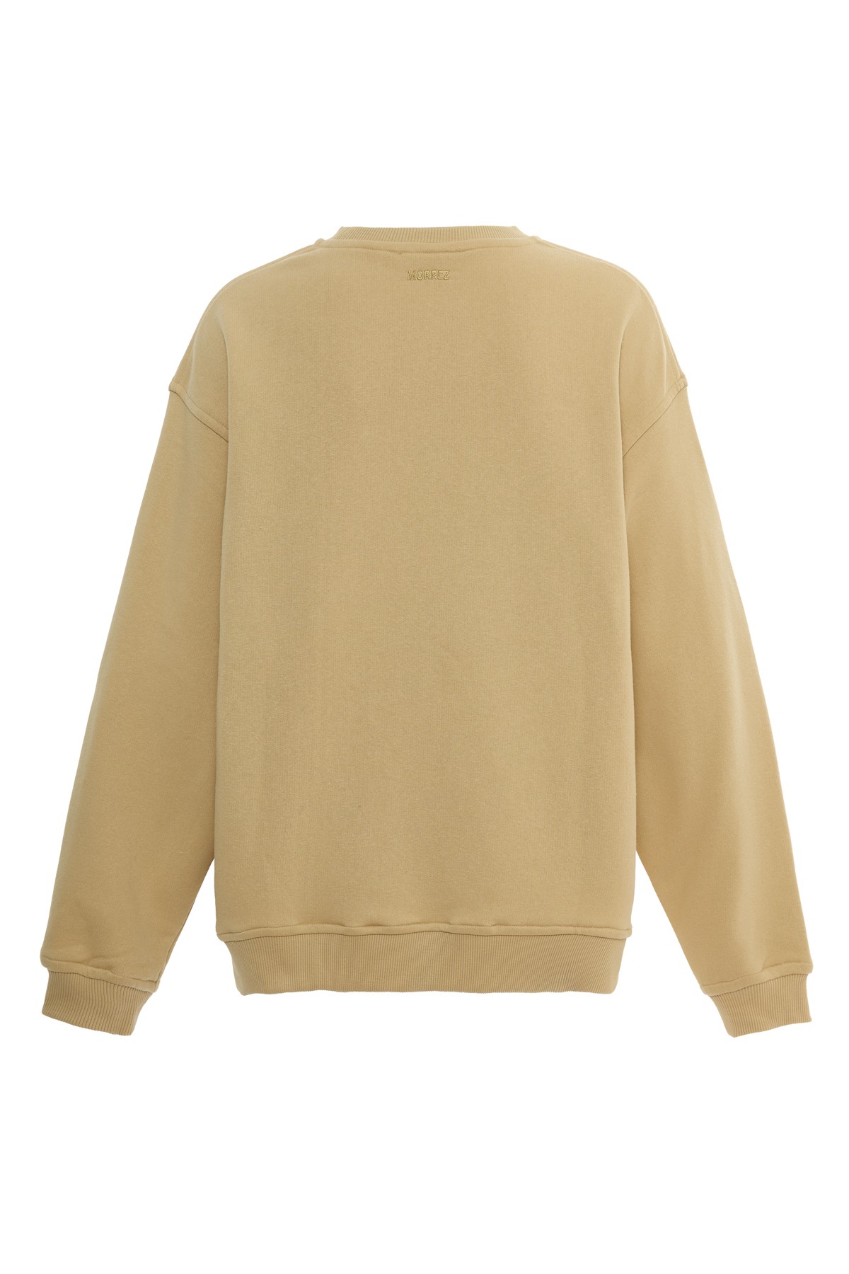 Bej Bisiklet Yaka Sweatshirt K