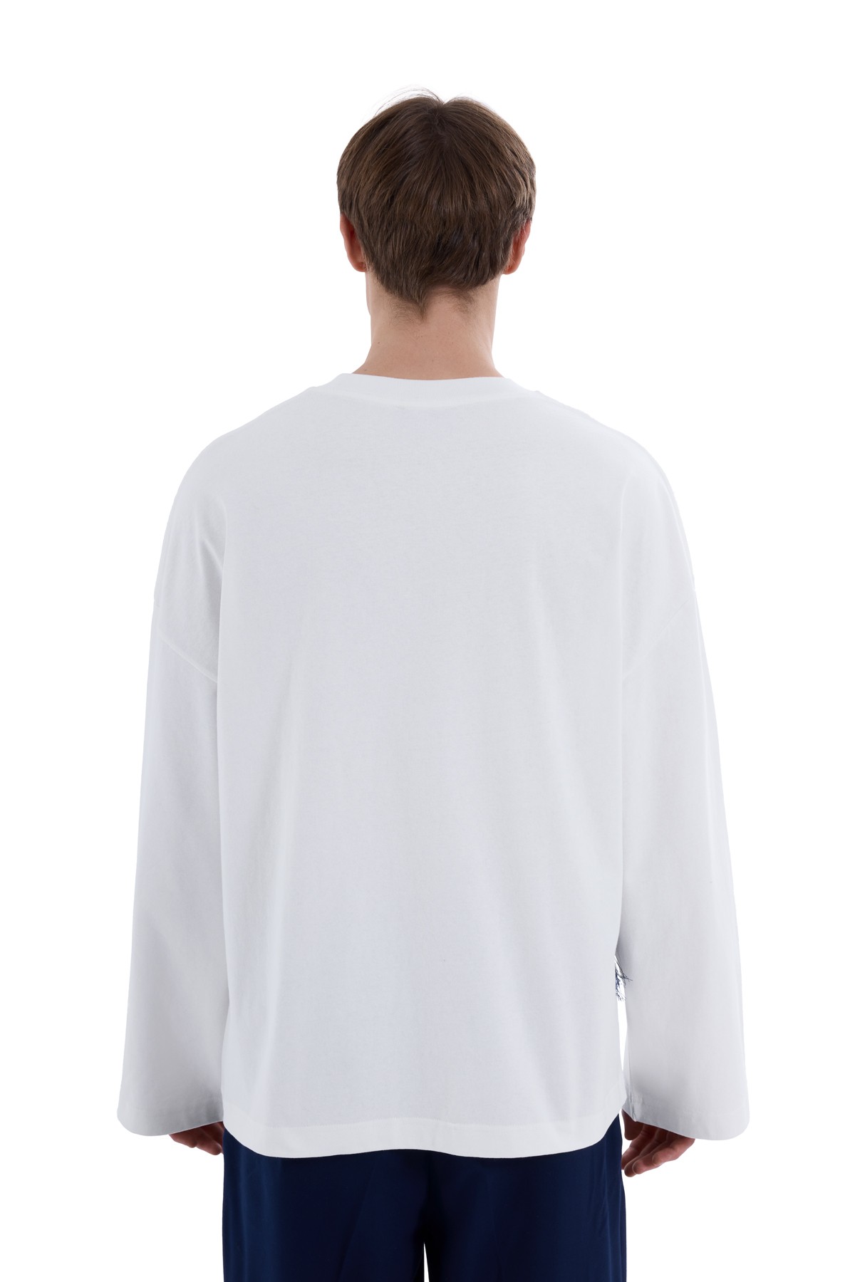 Nomad Spirit Embroidered Detailed Long Sleeve T-shirt White