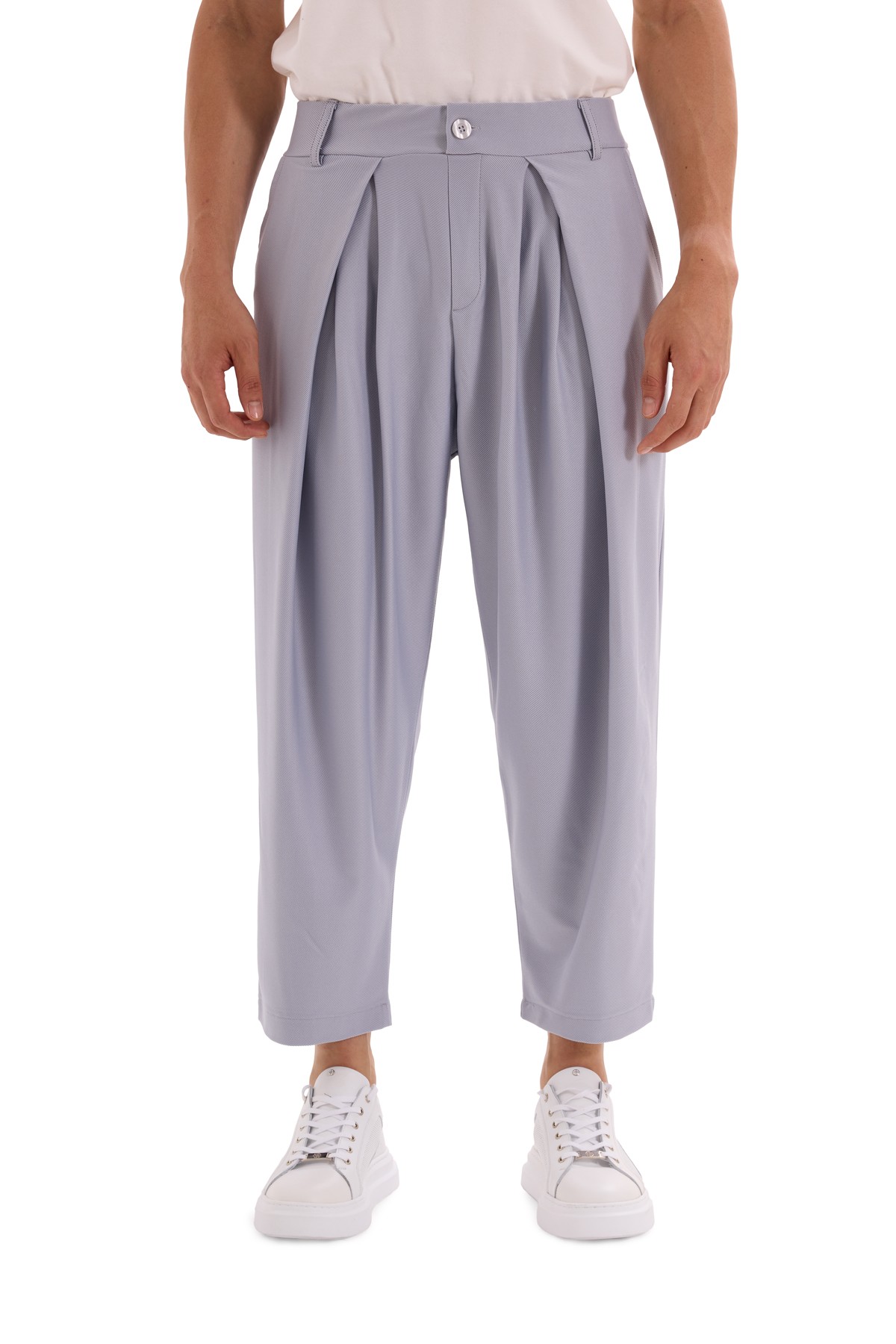 Pleated Knitted Trousers