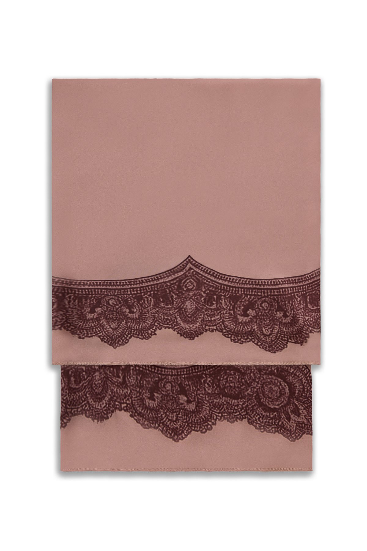 Blush Lace Saten Şal