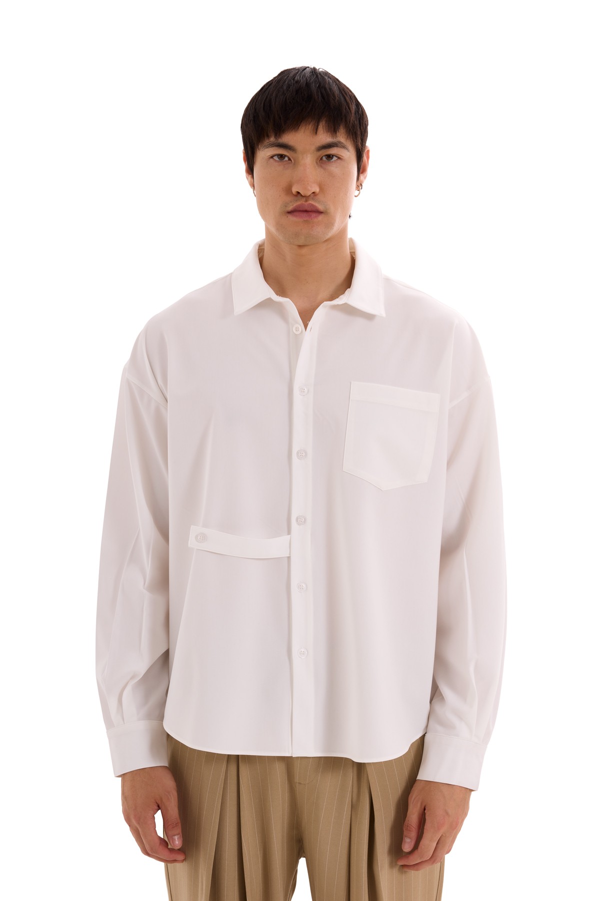 Epaulette Closure Oversize Shirt