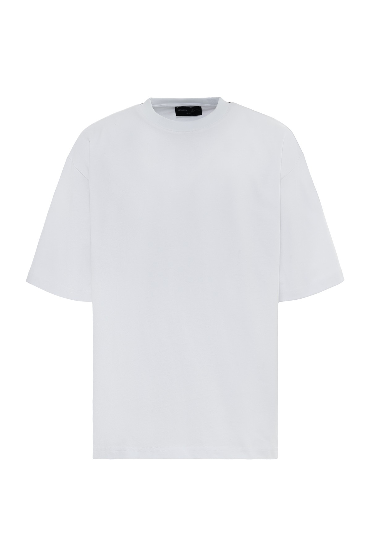 Beyaz Arkası Etnik Desenli T-Shirt