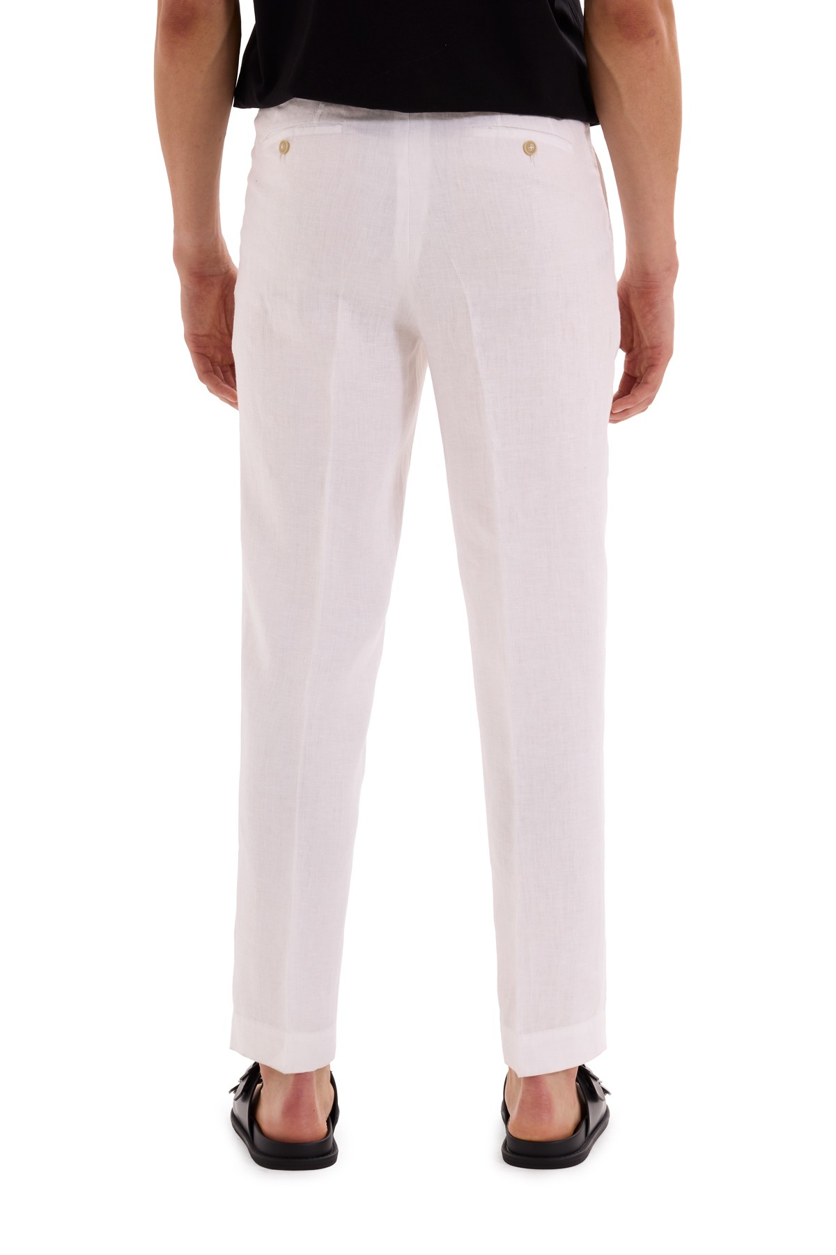 100% Linen Straight Cut Trousers