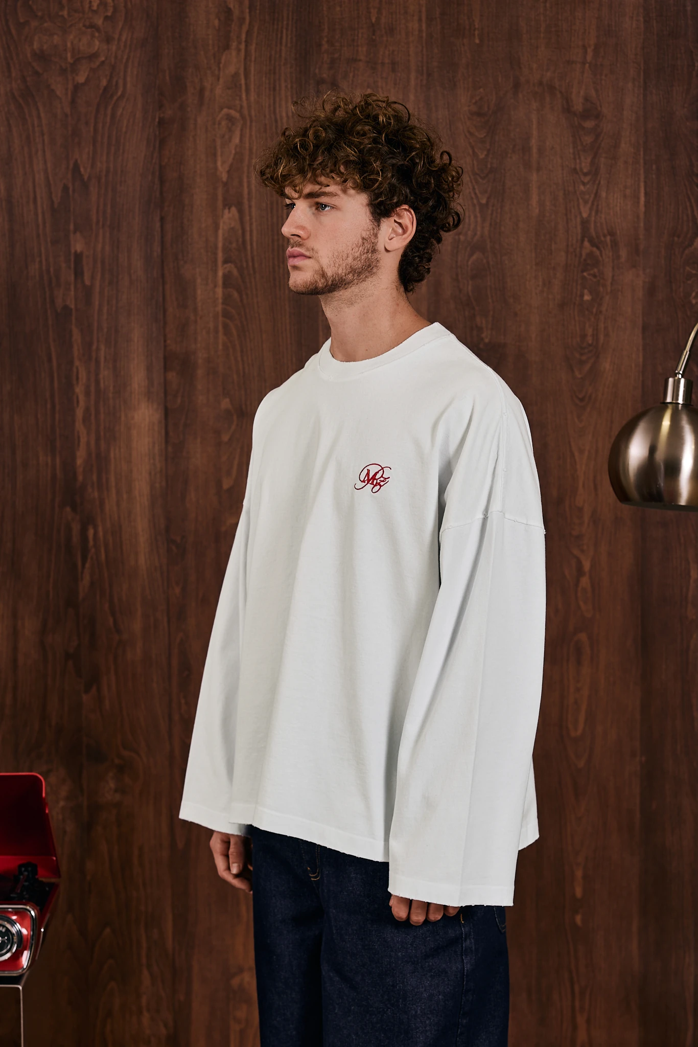 Carried Soul Nakış Detaylı Uzun Kollu T-Shirt Beyaz