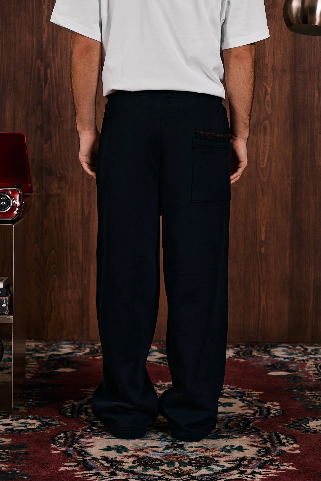 Loop Edge Vol.2 Triko Detaylı Sweatpant Siyah