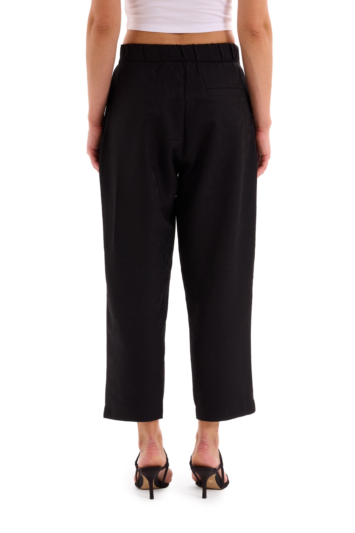 Jacquard Wide Leg Woven Trousers